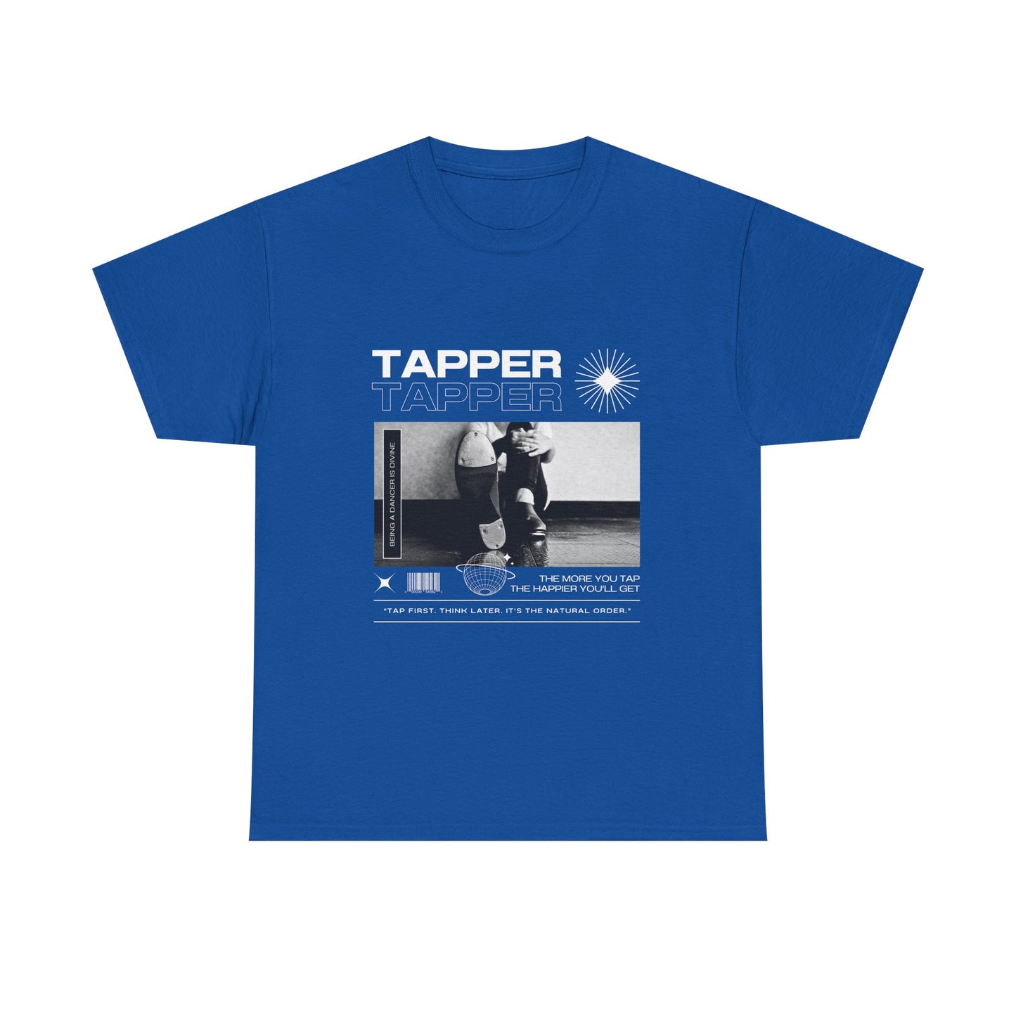 “Tapper” Tap Dance Unisex Heavy Cotton Tee – Streetwear-Inspired Tap Shoes Graphic T-Shirt for Dancers