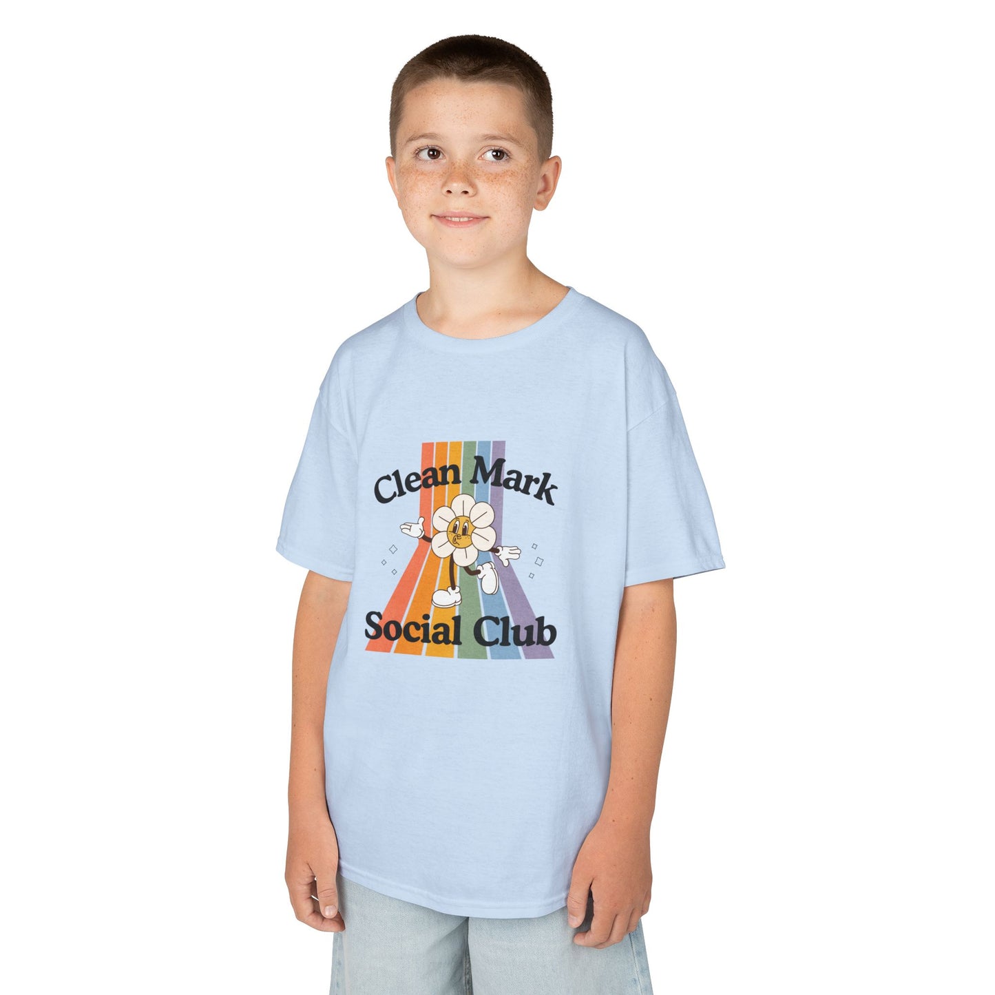 “Clean Mark Social Club” Kids Heavy Cotton™ Tee – Streetwear-Inspired Dance Graphic Tee for Kids