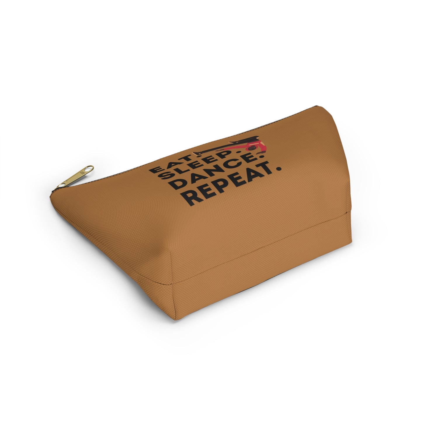 “Eat Sleep Dance Repeat” Makeup Bag – Bold B-Boy Dancer Graphic – Hip Hop Dance-Themed Zipper Pouch for Cosmetics, Accessories & Travel Essentials