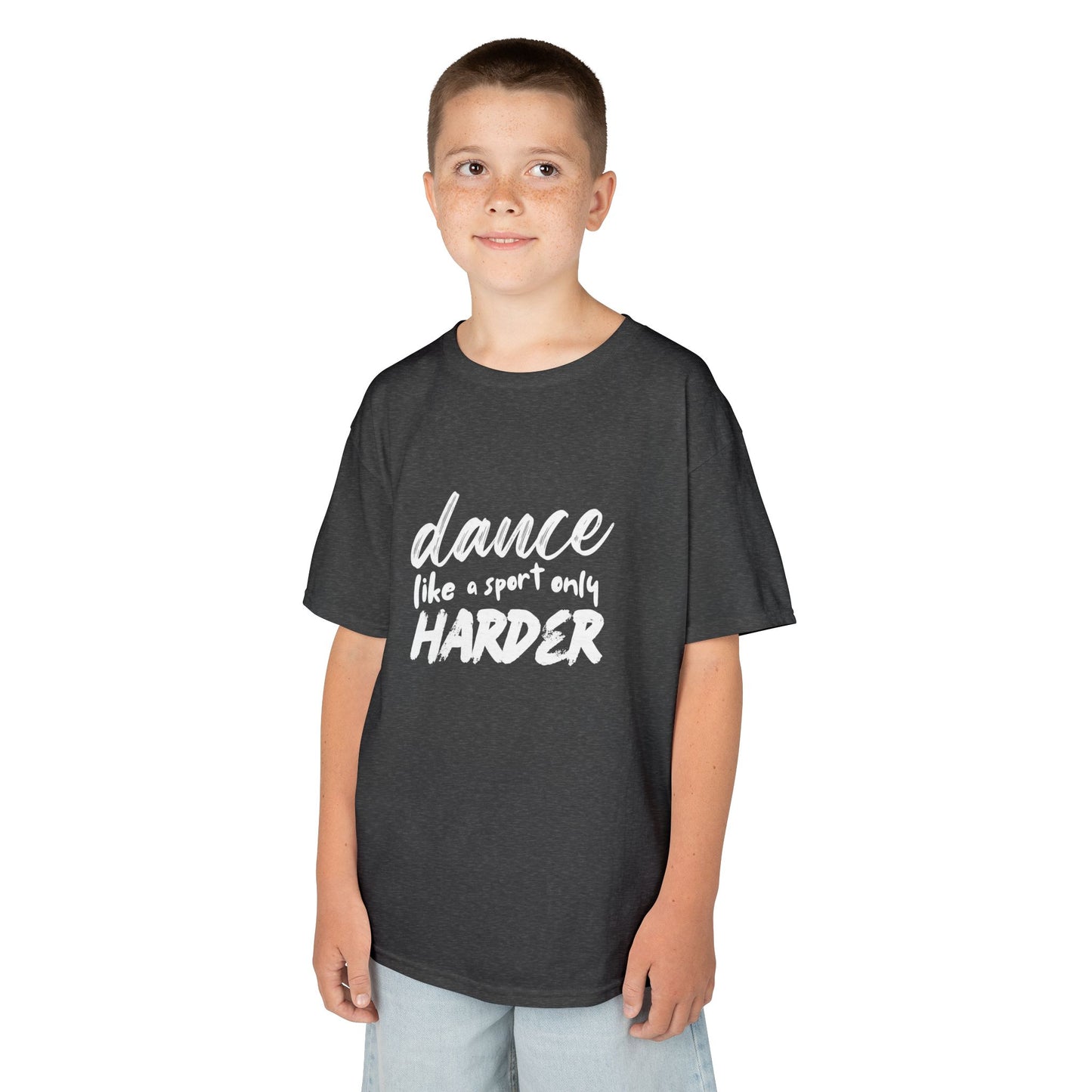 “Dance Like a Sport Only Harder” Kids Heavy Cotton™ Tee – Dance-Inspired Graphic Tee for Youth