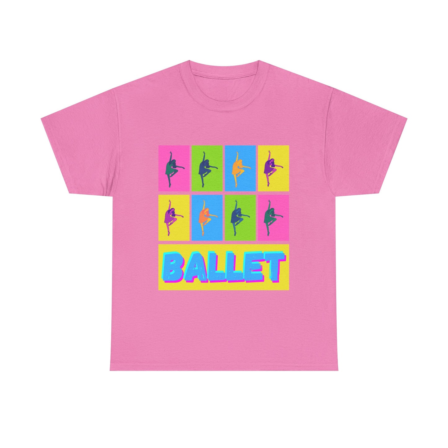 "Ballet" Pop Art Inspired Dance Graphic Unisex Heavy Cotton Tee – Artistic Ballet Dancer T-Shirt for Dance Lovers