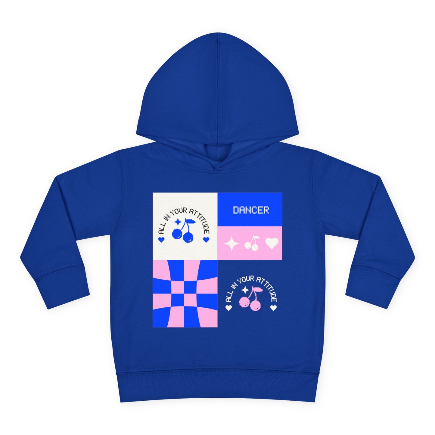 "Dancer – All in Your Attitude" Toddler Pullover Hoodie – Retro Dance Graphic Fleece Sweatshirt for Kids
