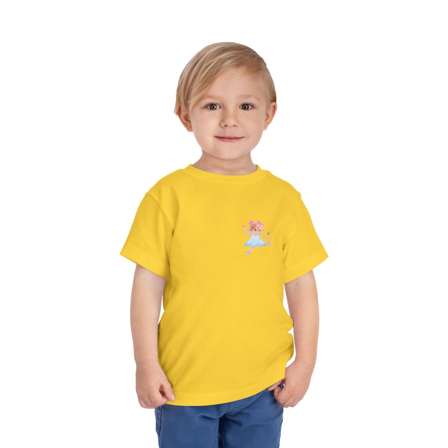 “Every Meow & Then I Dance” Adorable Dancing Cat Graphic | Cute Cat Dance T-Shirt for Toddlers & Little Ballet Lovers - Toddler Short Sleeve Tee