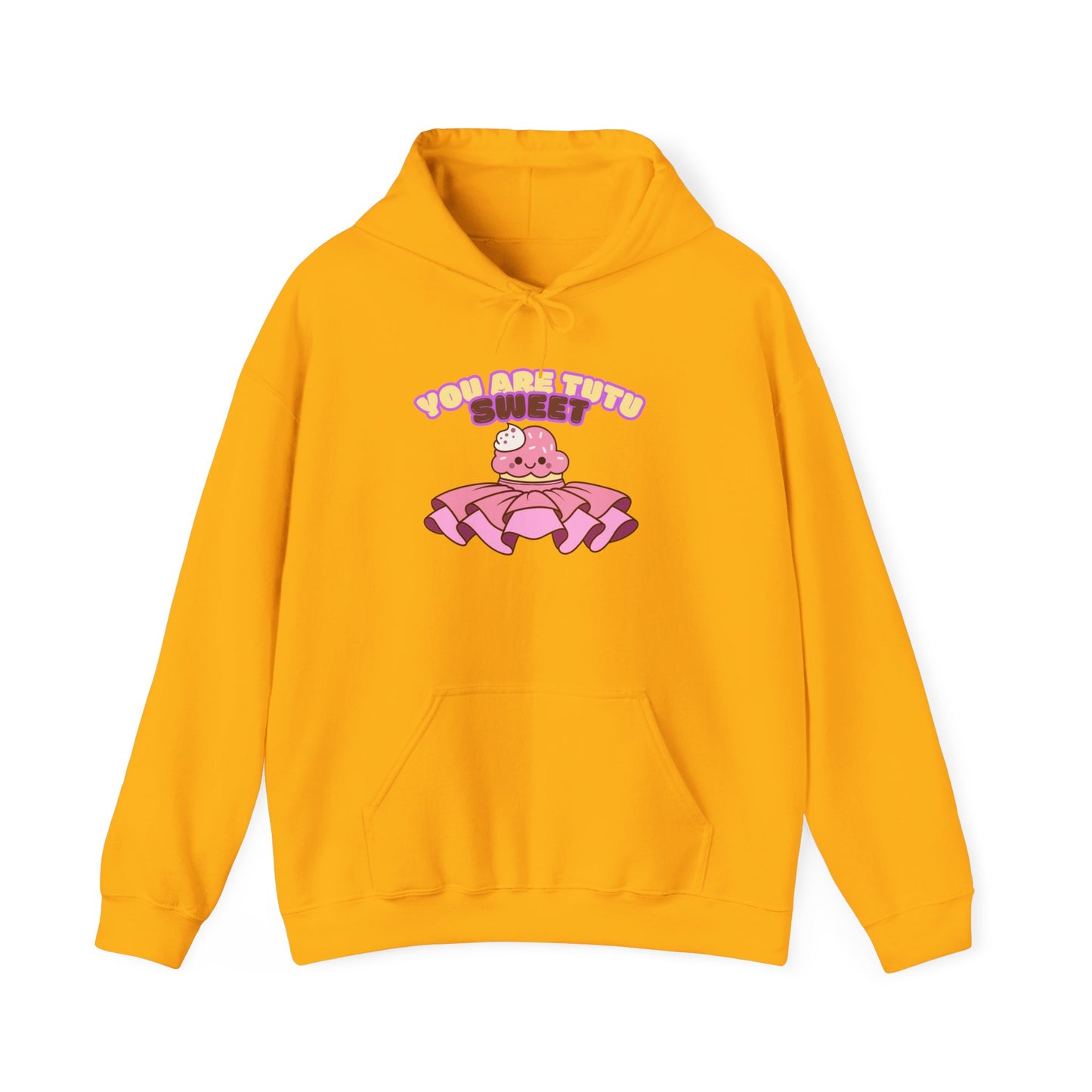 "You Are Tutu Sweet" Unisex Heavy Blend Hooded Sweatshirt – Kawaii Cupcake in Tutu Dance Graphic Hoodie for Adults and Teens