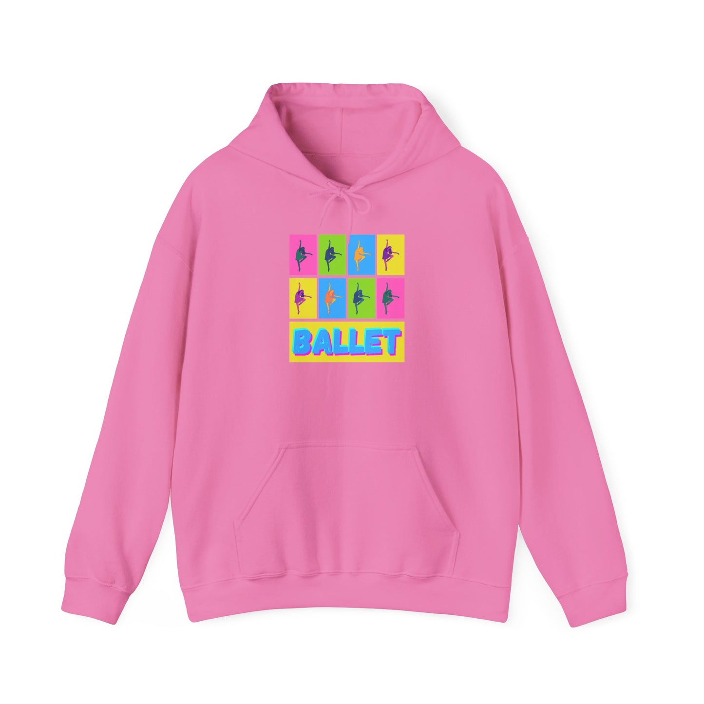 “Ballet” Pop Art Inspired Design with Ballet Dancer Graphics | Streetwear Ballet Hoodie for Dance Lovers - Unisex Heavy Blend™ Hooded Sweatshirt