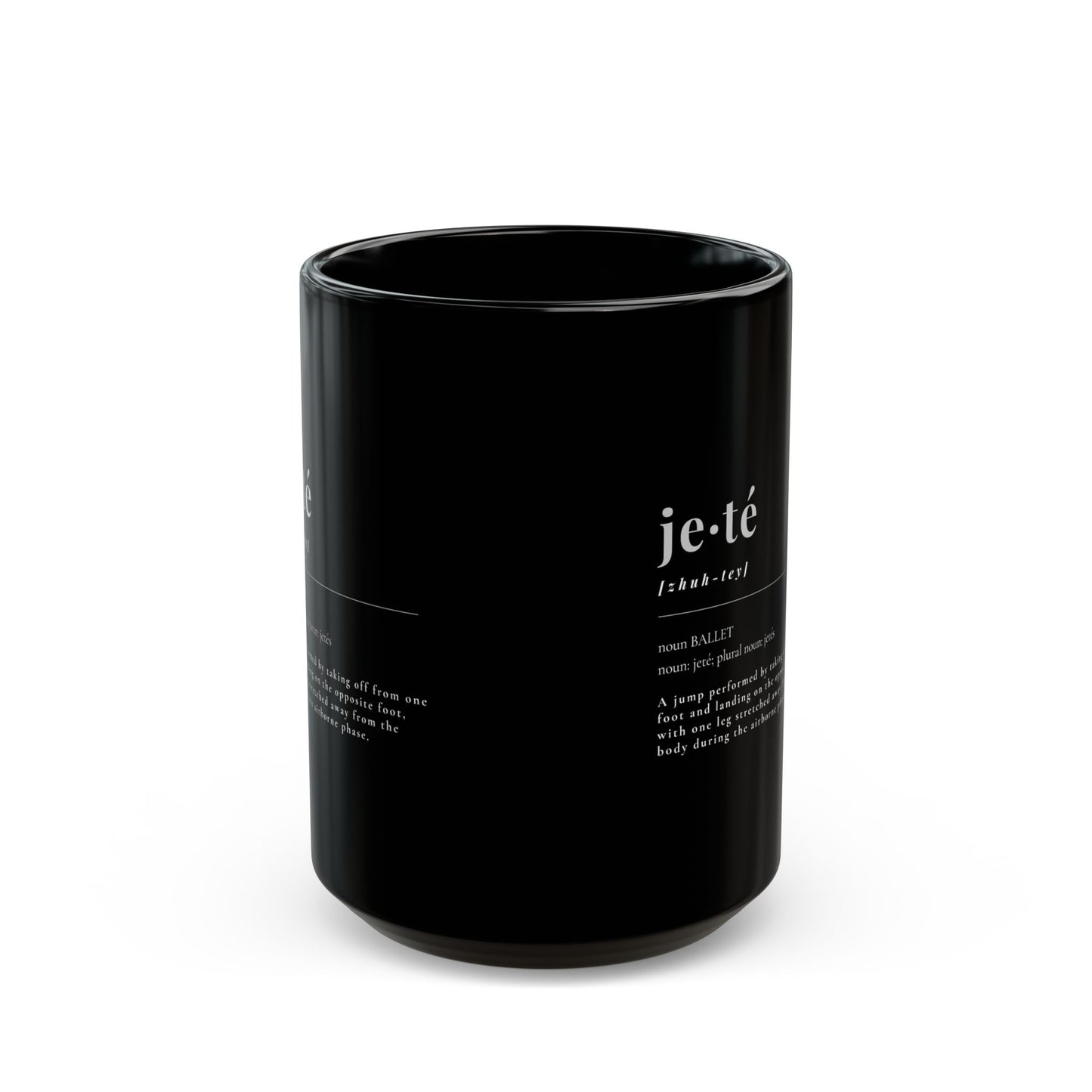 "Jeté Definition" Accent Coffee Mug – Dance-Themed Mug Featuring the Official Ballet Term Definition for Dancers, Teachers, and Ballet Enthusiasts