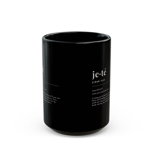 "Jeté Definition" Accent Coffee Mug – Dance-Themed Mug Featuring the Official Ballet Term Definition for Dancers, Teachers, and Ballet Enthusiasts