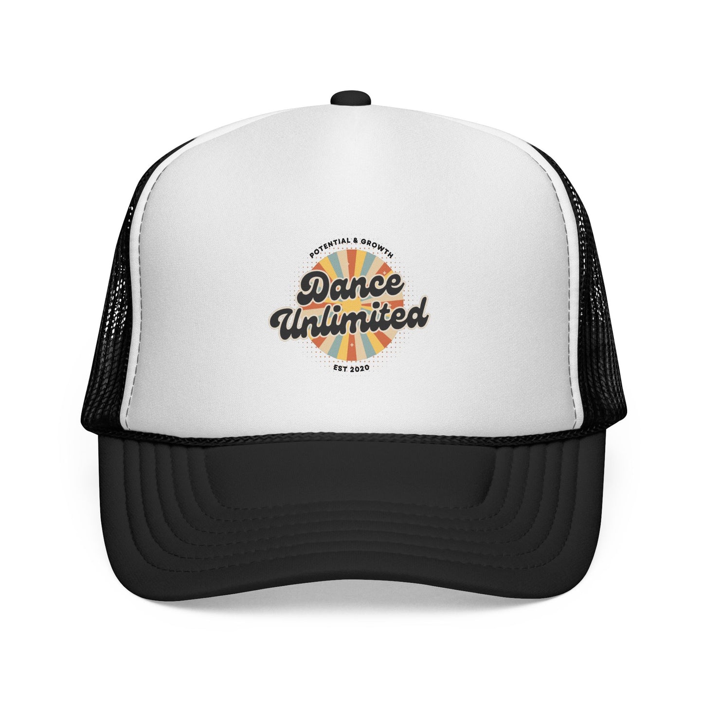 "Dance Unlimited, Potential & Growth" Trucker Hat – Retro Style Graphic Cap for Dancers | Unisex Dance-Themed Hat