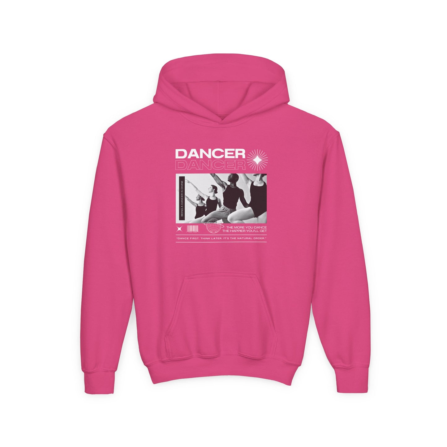 “Dancer” Young Ballet Dancers at the Barre Graphic | Unisex Youth Hoodie – Streetwear-Inspired Ballet Dance Hoodie for Kids & Aspiring Dancers