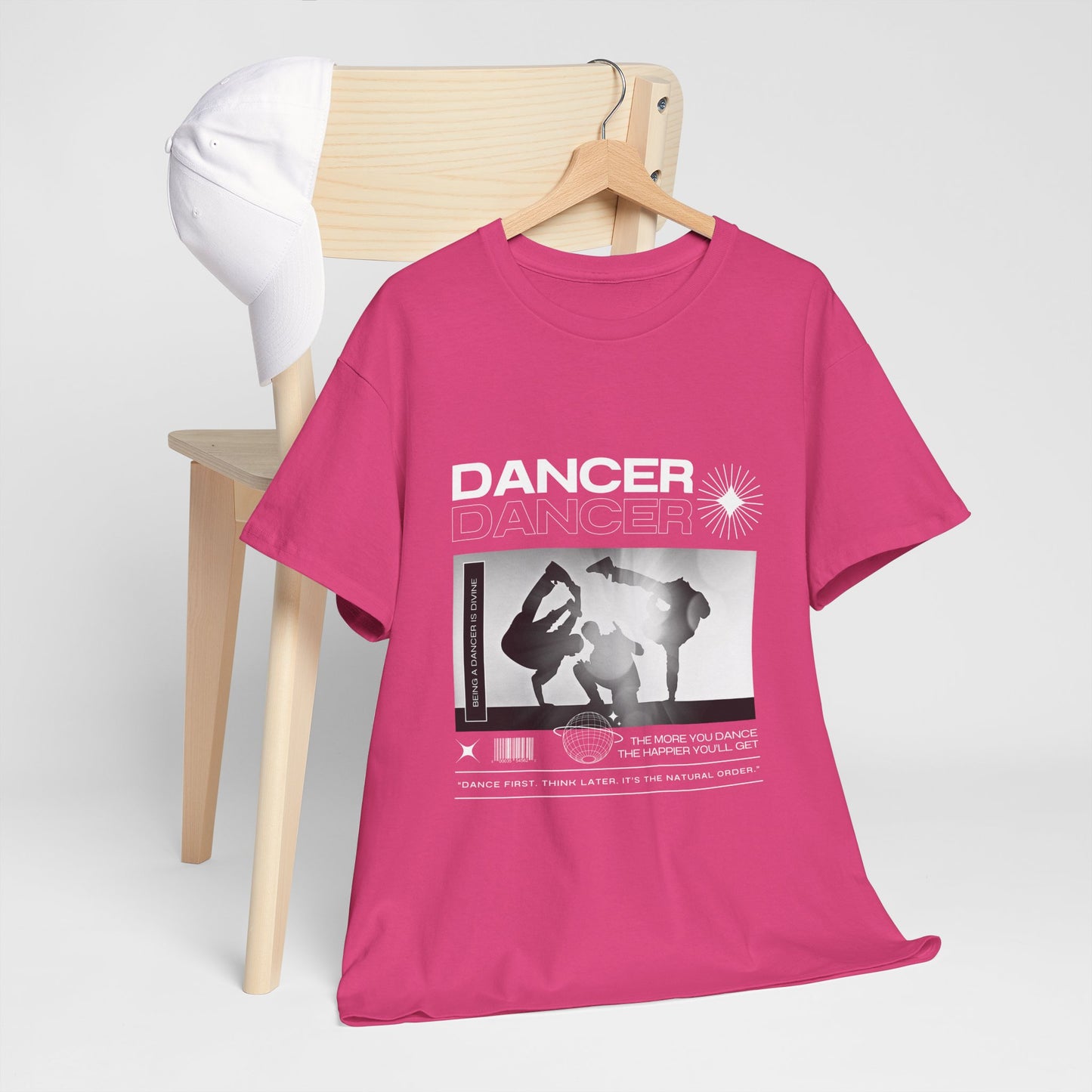 “Dancer” Graphic with Breakdancer Streetwear-Inspired Design | Hip-Hop Dance T-Shirt for Men & Women | Unisex Heavy Cotton Tee