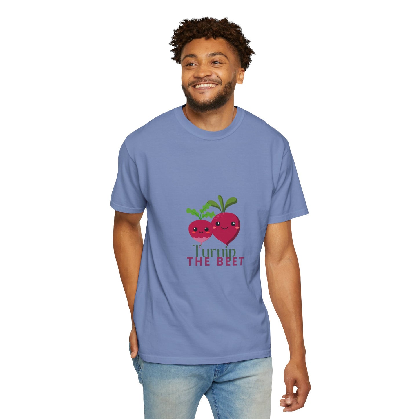 "Turnip the Beet" Unisex Garment-Dyed T-Shirt – Cute Veggie Dance Pun Graphic Tee – Funny Foodie Shirt for Dancers & Music Lovers