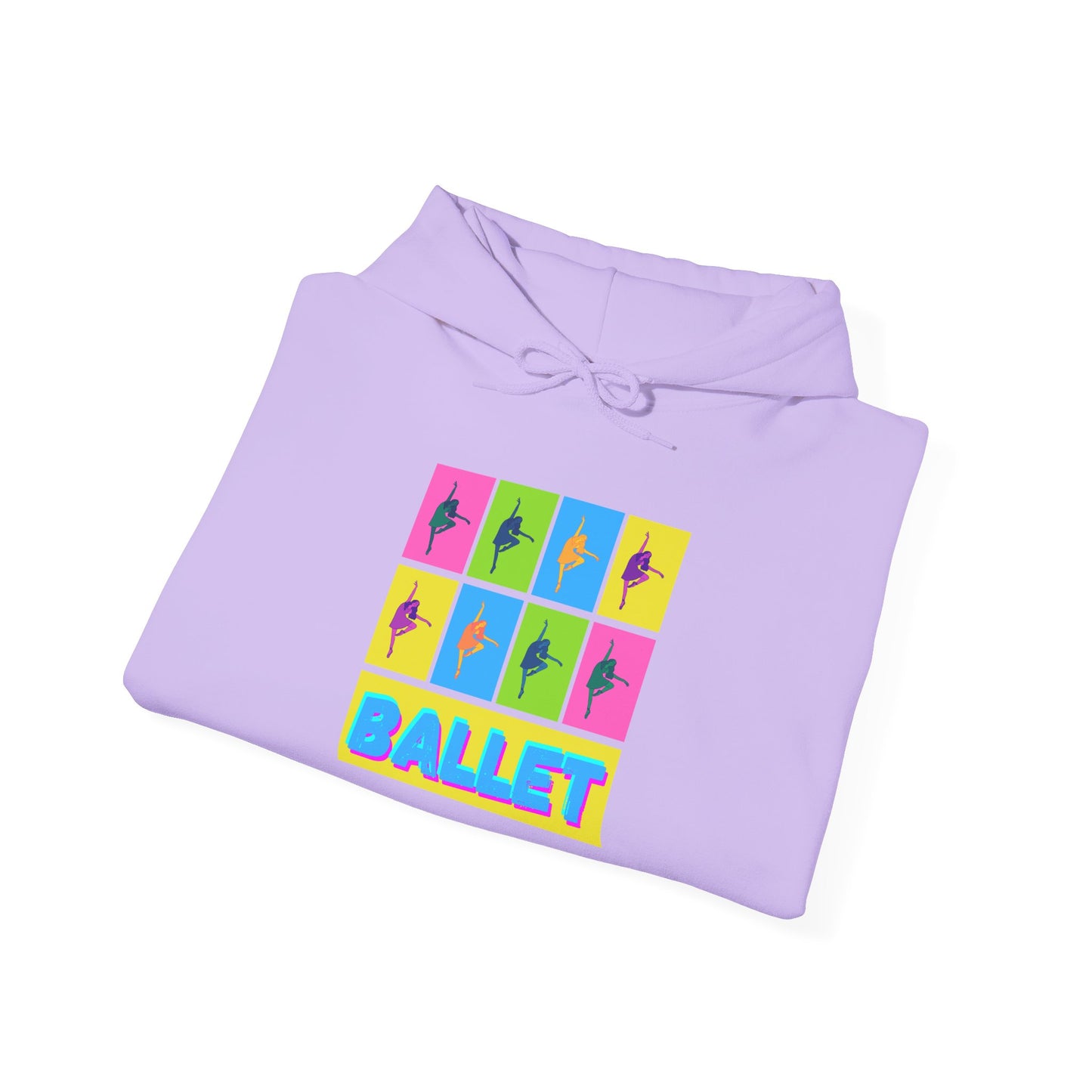 “Ballet” Pop Art Inspired Design with Ballet Dancer Graphics | Streetwear Ballet Hoodie for Dance Lovers - Unisex Heavy Blend™ Hooded Sweatshirt