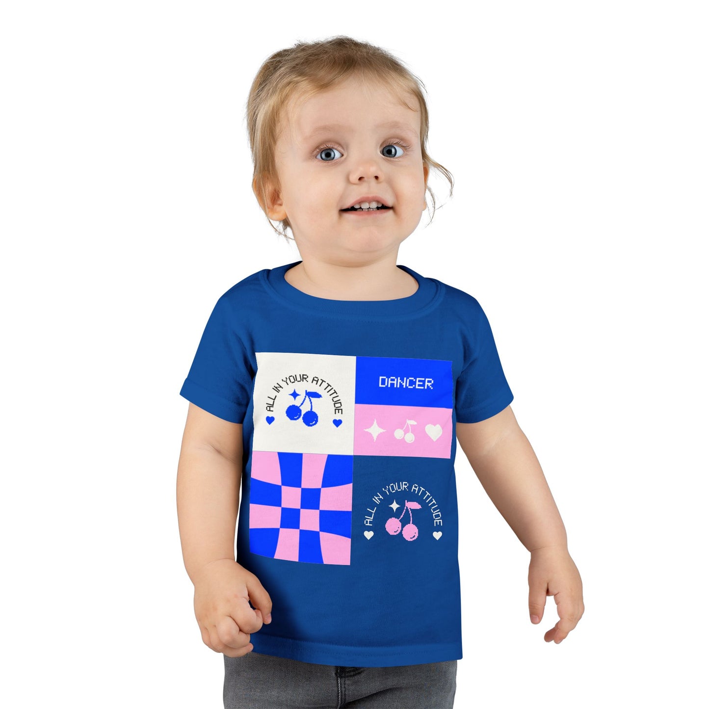 "Dancer – All in Your Attitude" Toddler Dance T-Shirt – Retro Graphic Short Sleeve Tee for Kids