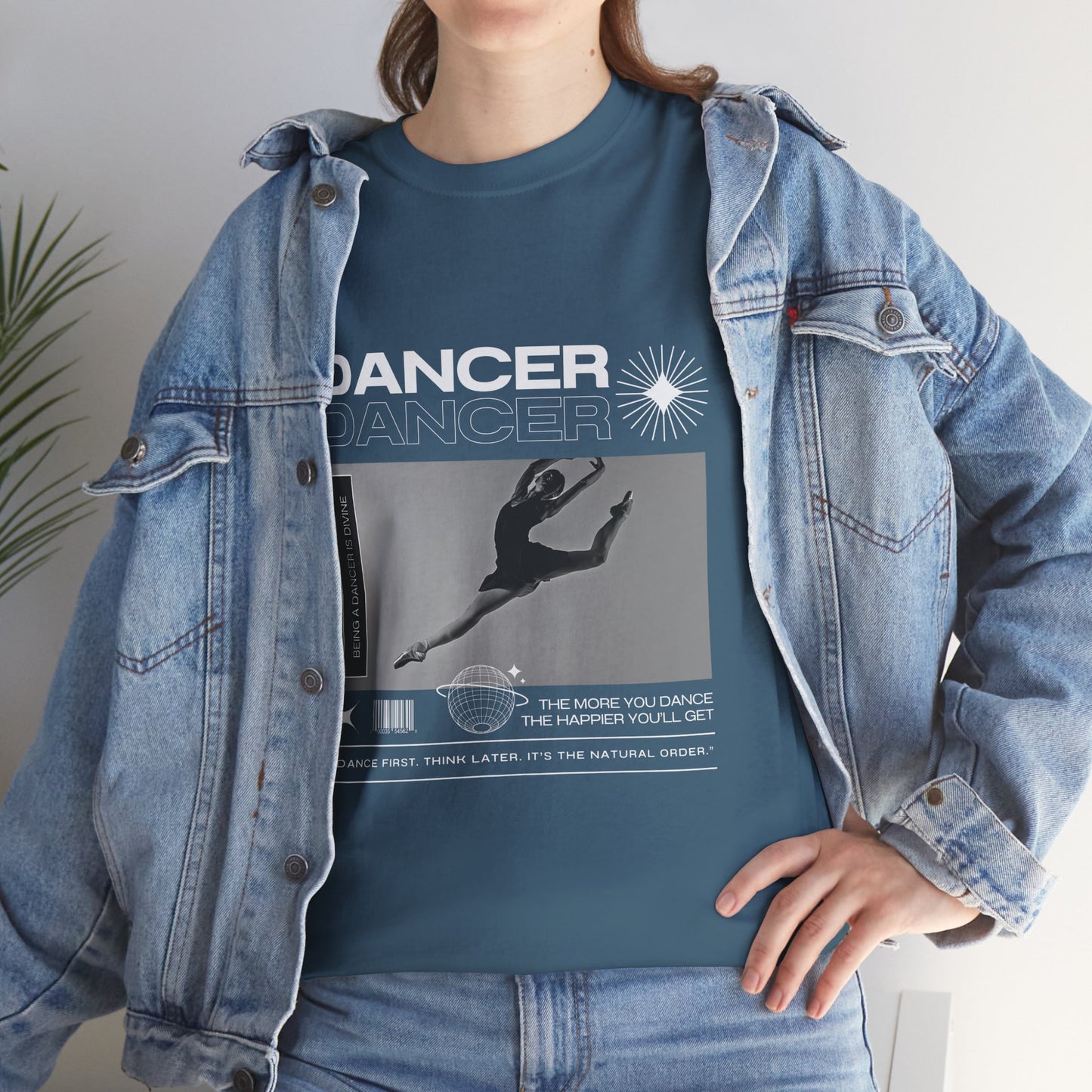 “Dancer” Mottos Streetwear Tee – Unisex Heavy Cotton Dance T-Shirt with Bold Graphic