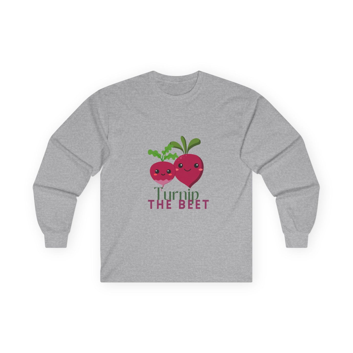 "Turnip the Beet" Unisex Long Sleeve Tee – Funny Dance Pun Shirt with Cute Pepper Graphic for Dancers & Veggie Lovers