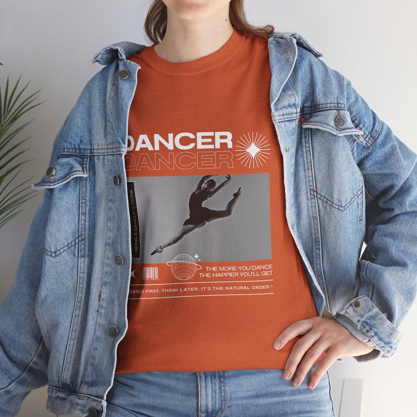 “Dancer” Mottos Streetwear Tee – Unisex Heavy Cotton Dance T-Shirt with Bold Graphic