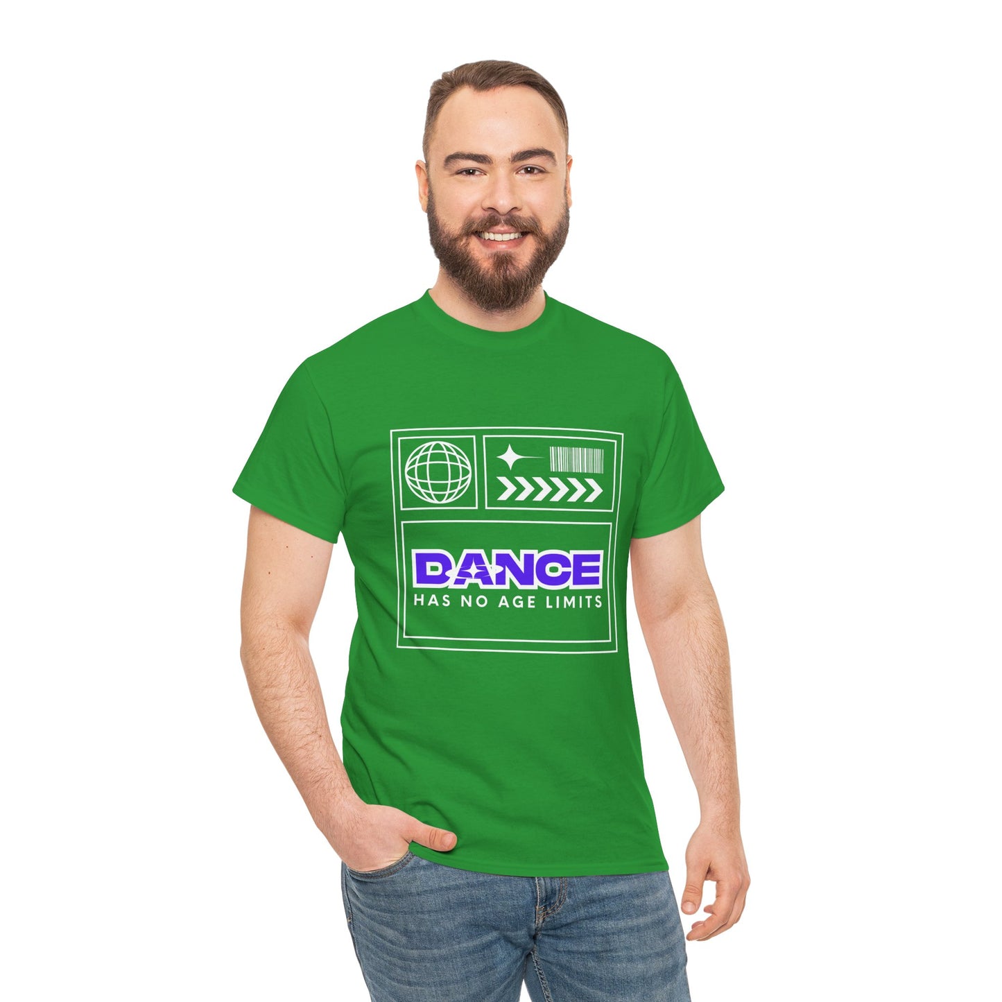 "Dance Has No Age Limits" Unisex Heavy Cotton T-Shirt – Streetwear Graphic Tee for Dancers of All Ages