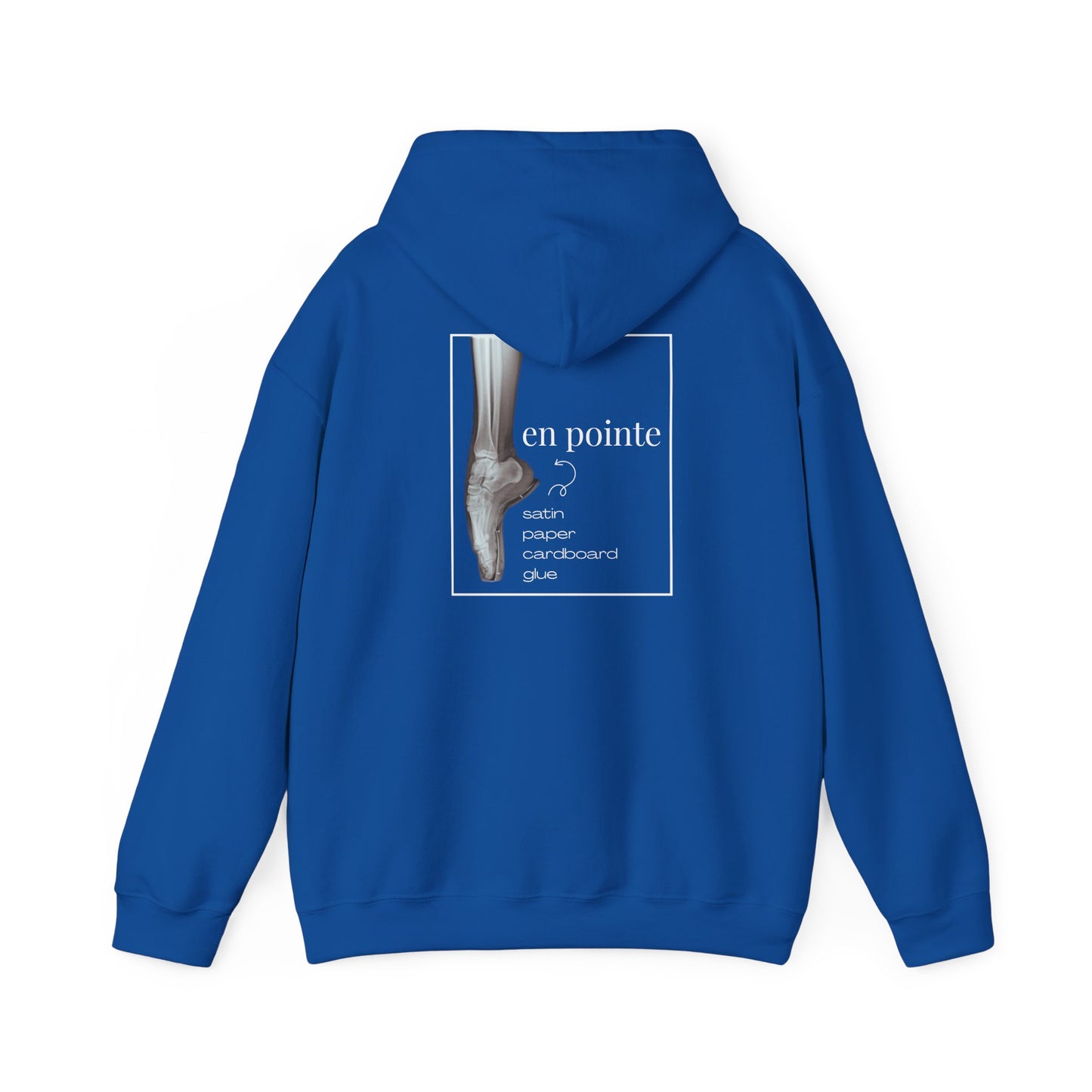 "I Dance En Pointe" Unisex Hoodie – Ballet-Themed Personalized Hoodie for Teens and Adults Featuring X-Ray Foot Design