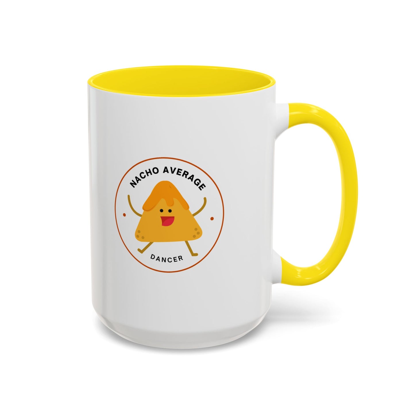 "Nacho Average Dancer" Accent Coffee Mug – Funny Dance Pun Ceramic Mug with Nacho Graphic for Dancers