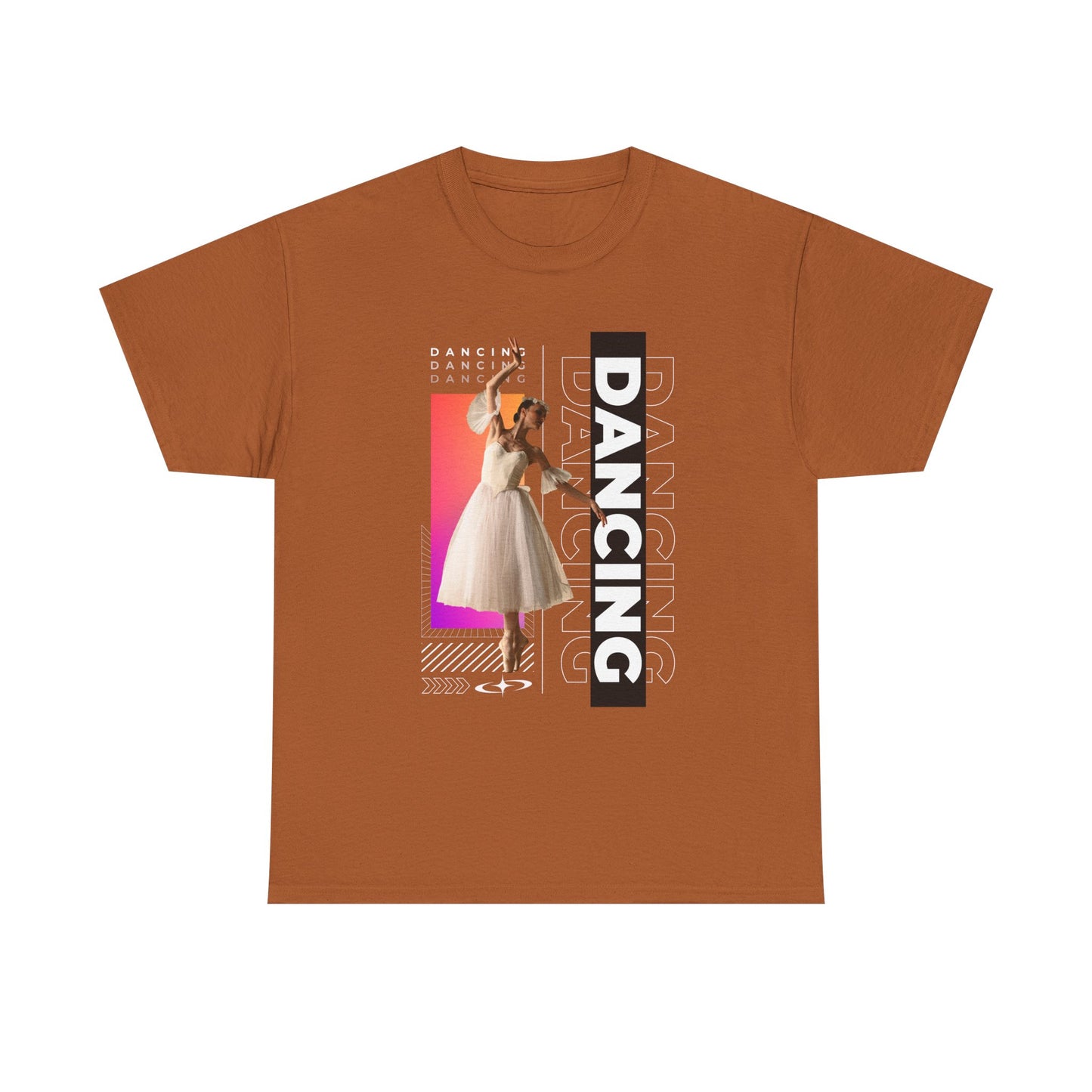 “Dancing” Streetwear-Inspired Female Dancer Unisex Heavy Cotton Tee – Urban Dance Graphic T-Shirt for Performers and Dance Lovers