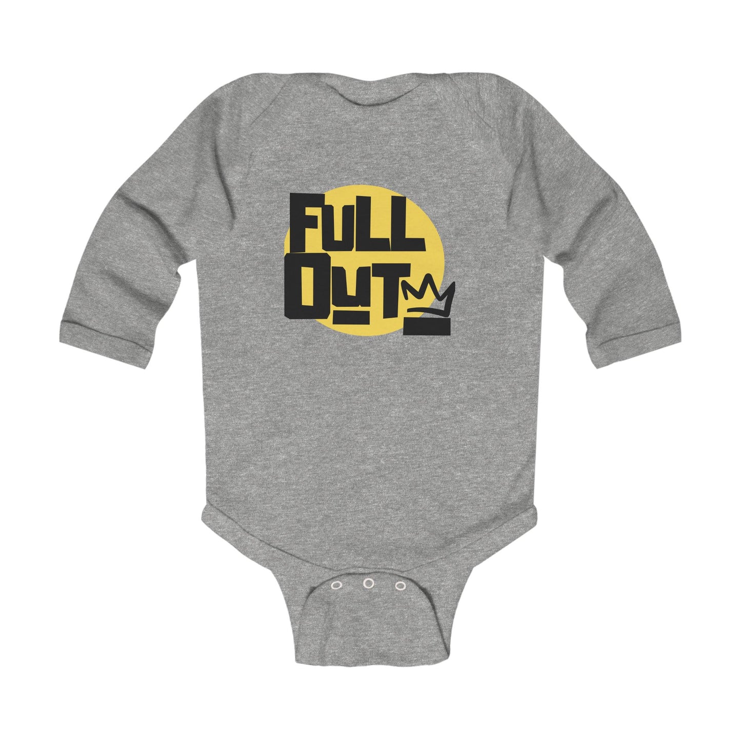 "Full Out" Infant Long Sleeve Bodysuit – Bold Streetwear Dance Graphic Baby Outfit for Future Performers