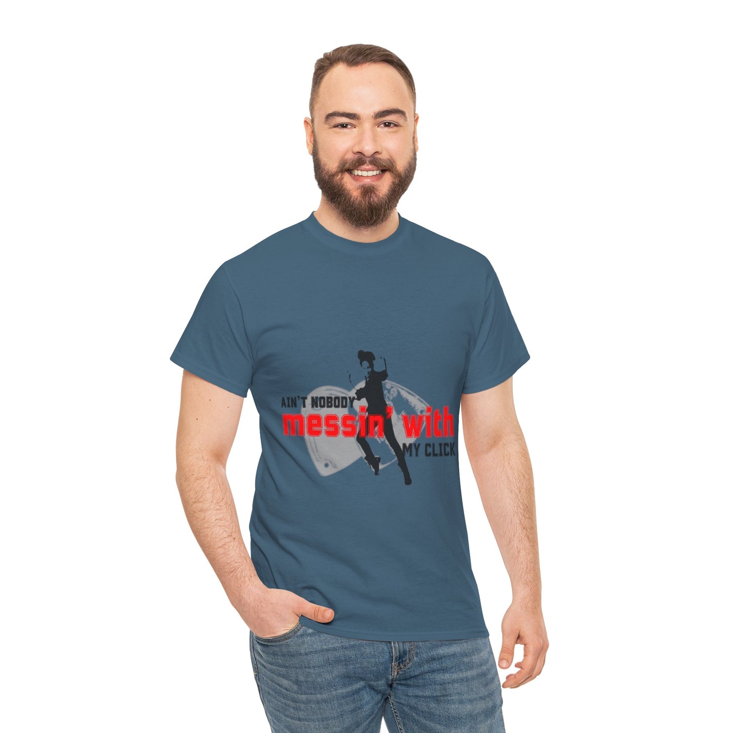 "Ain’t Nobody Messin’ With My Click" Tap Dance Tee – Unisex Heavy Cotton T-Shirt with Taps & Dancer Graphic