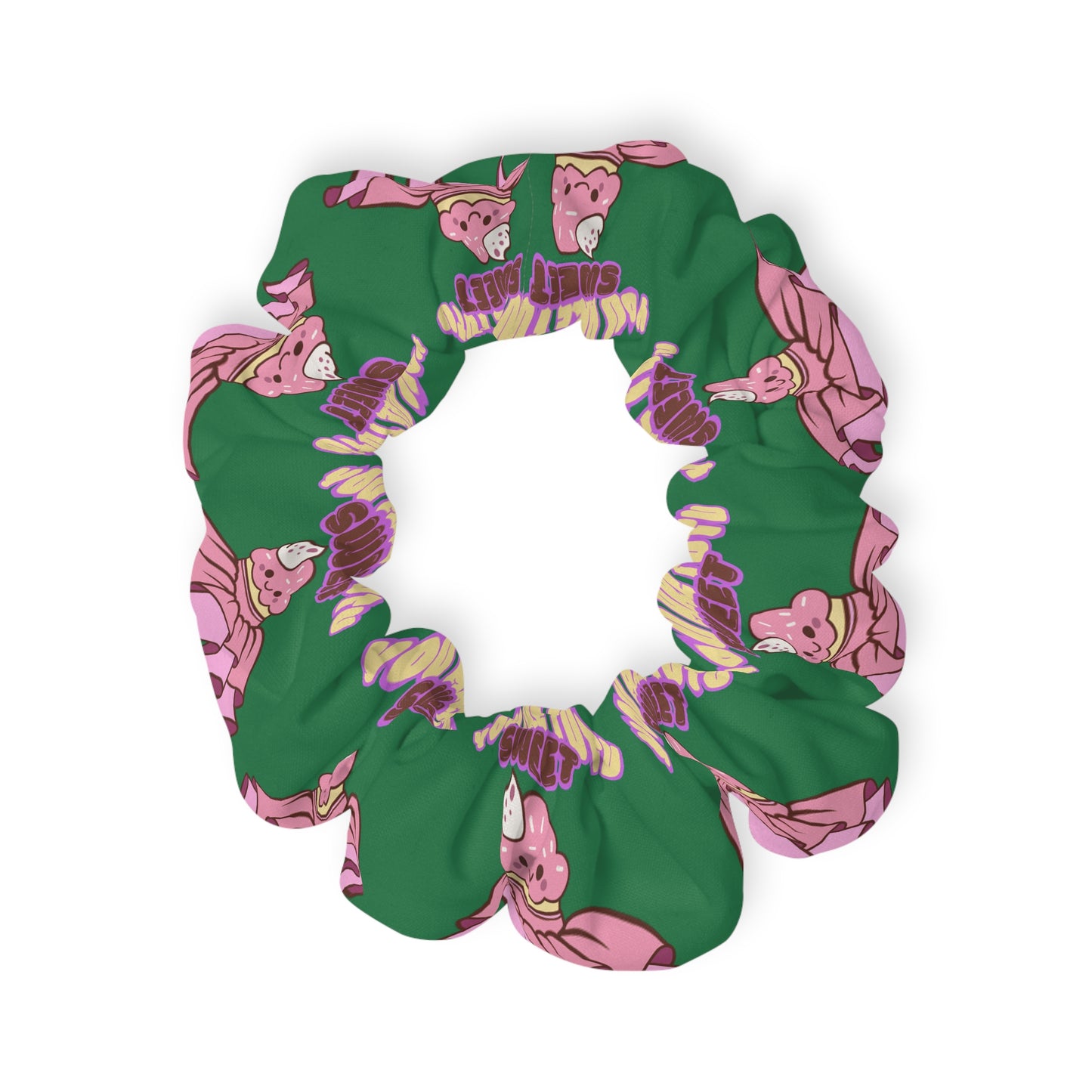 “You Are Tutu Sweet” Scrunchie – Kawaii Cupcake Dance Hair Accessory with Cute Tutu Graphic