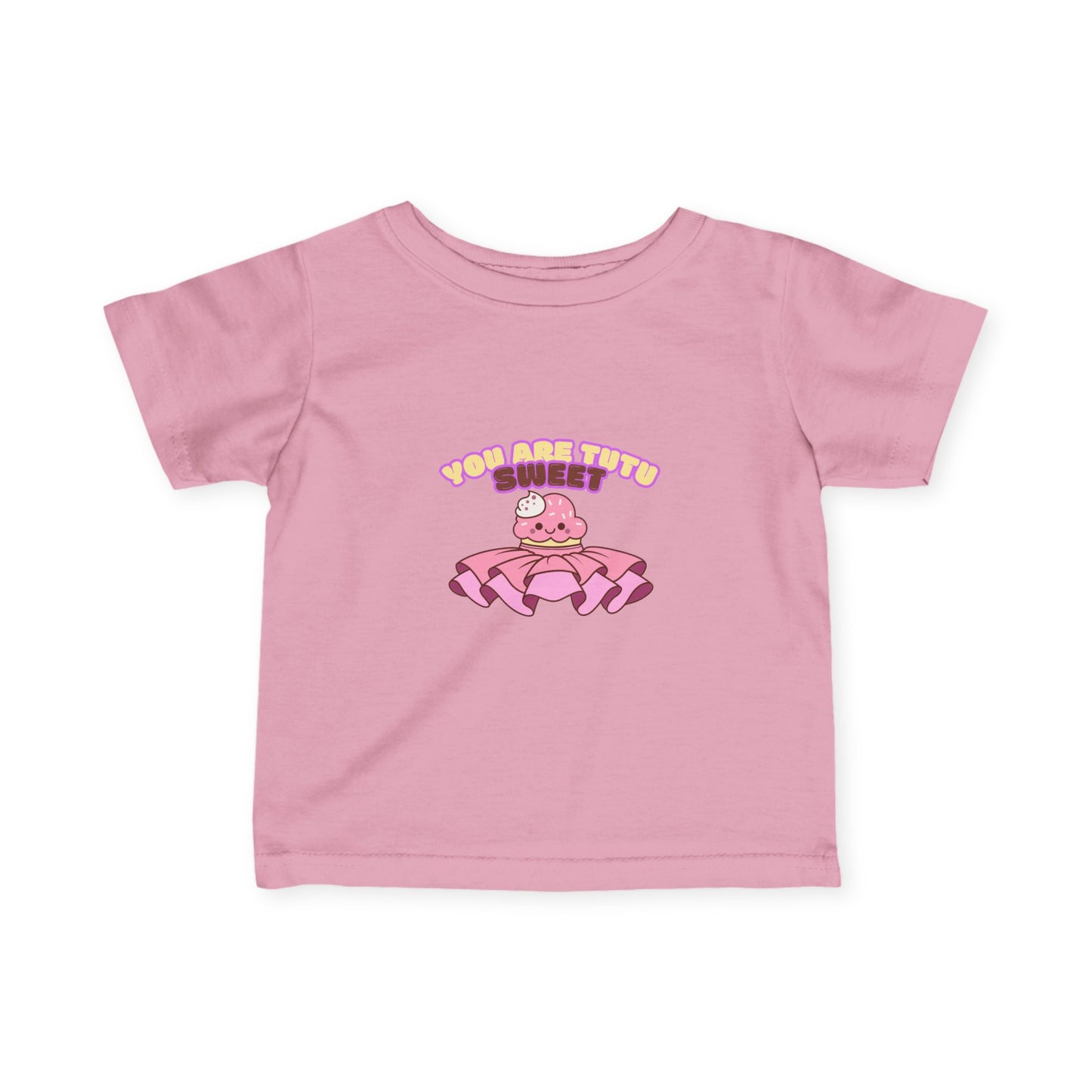 "You Are Tutu Sweet" Kawaii Cupcake Infant Fine Jersey Tee – Cute Baby Dance T-Shirt with Adorable Tutu Dessert Graphic
