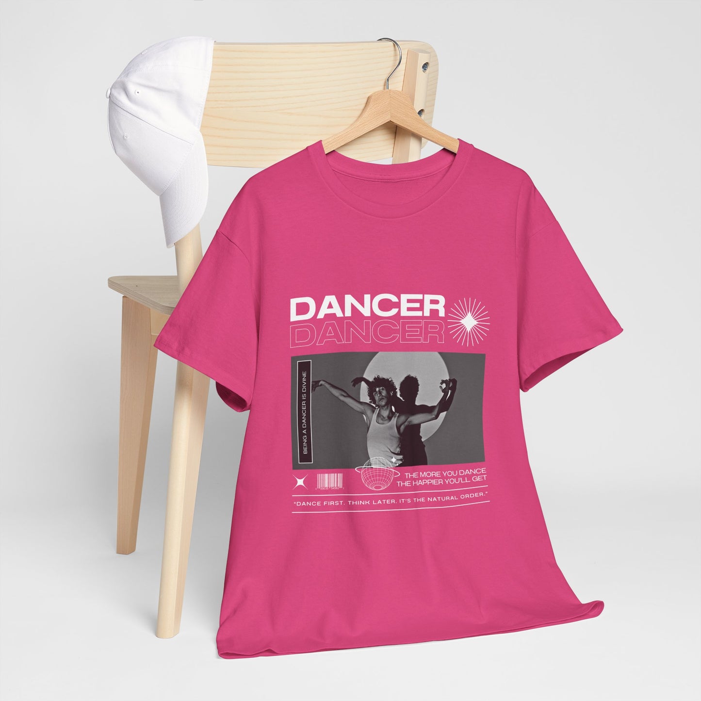 "Dancer" Spotlight Contemporary Dance Graphic Unisex Heavy Cotton Tee – Streetwear-Inspired Dance T-Shirt for Performers & Dance Lovers
