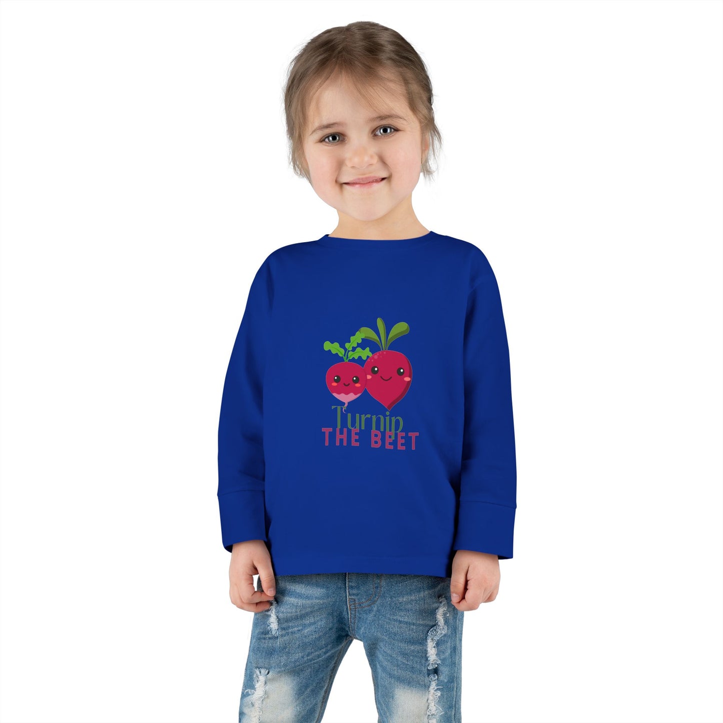 "Turnip the Beet" Toddler Dance T-Shirt – Cute Veggie Graphic Long Sleeve Tee for Kids