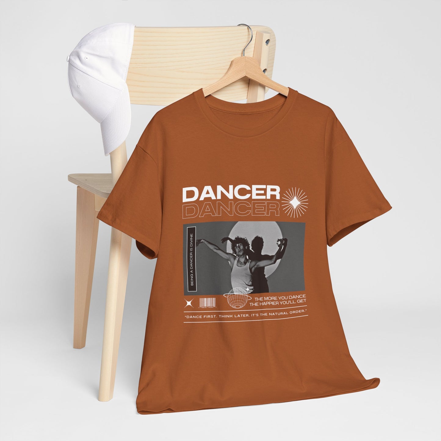"Dancer" Spotlight Contemporary Dance Graphic Unisex Heavy Cotton Tee – Streetwear-Inspired Dance T-Shirt for Performers & Dance Lovers
