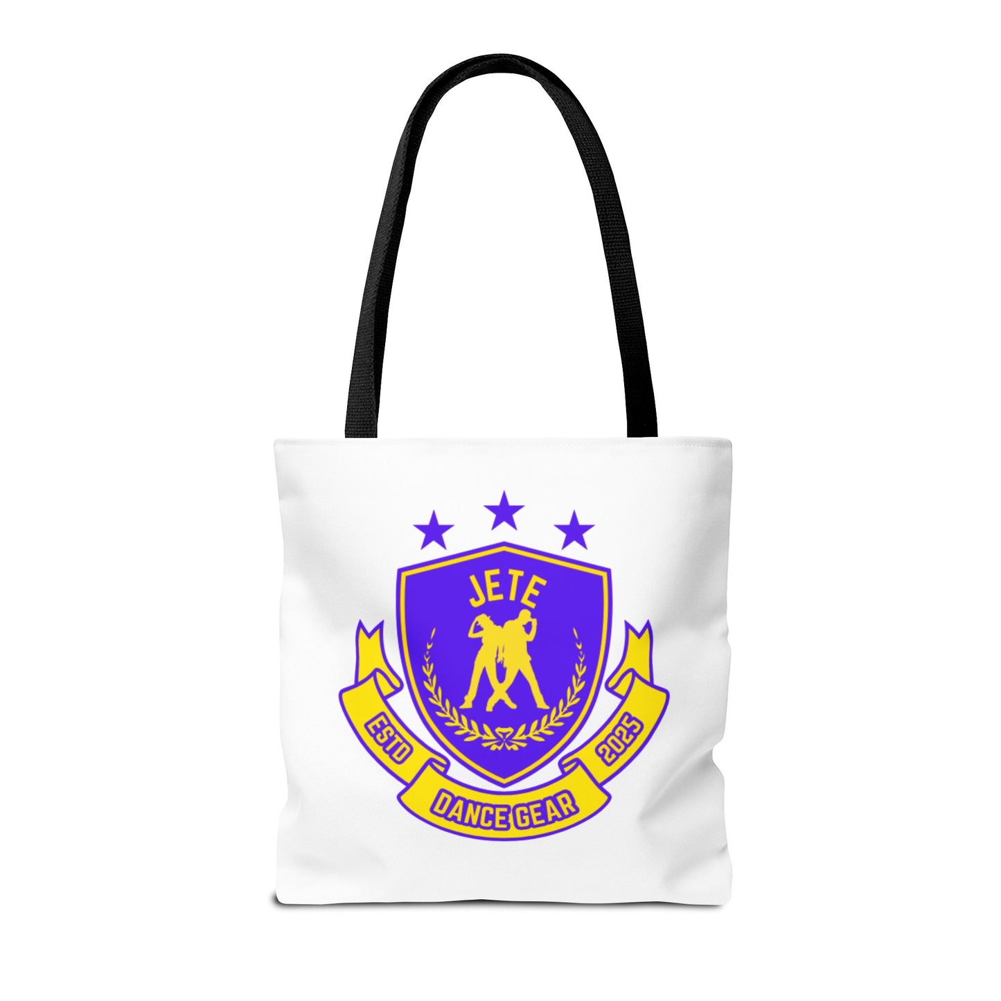 "Jeté Dance Gear Estd 2025" Canvas Tote Bag – Collegiate-Inspired Dancer Tote for Rehearsals, Classes & Everyday Style