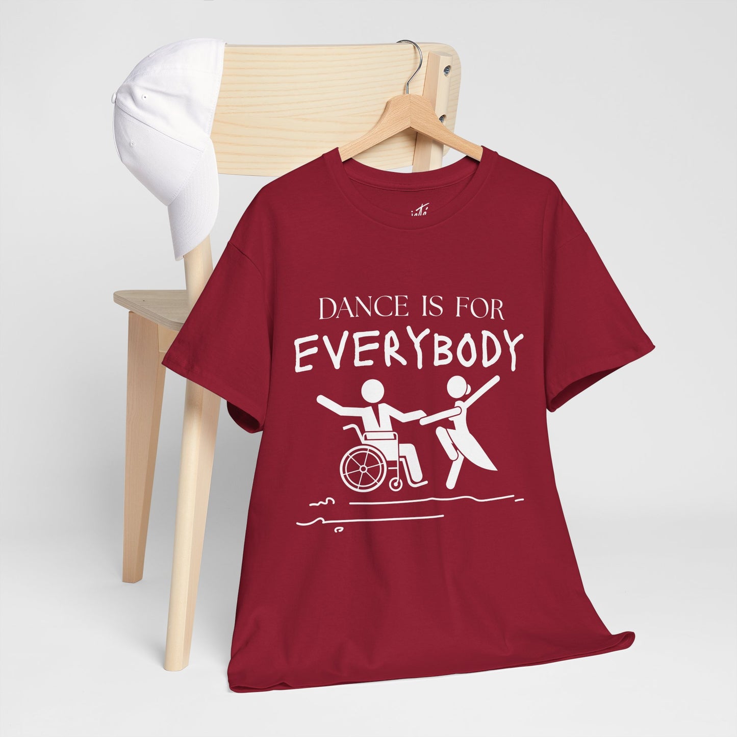 “Dance Is for Everybody” Inclusive Dance T-Shirt – Unisex Heavy Cotton Tee with Optional Back Personalization (Name or Studio)
