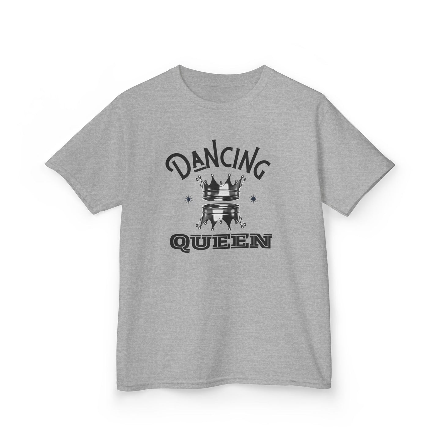 “Dancing Queen" Kids Heavy Cotton™ Tee with Crown Graphic – Dance-Inspired Graphic Tee for Adults & Kids