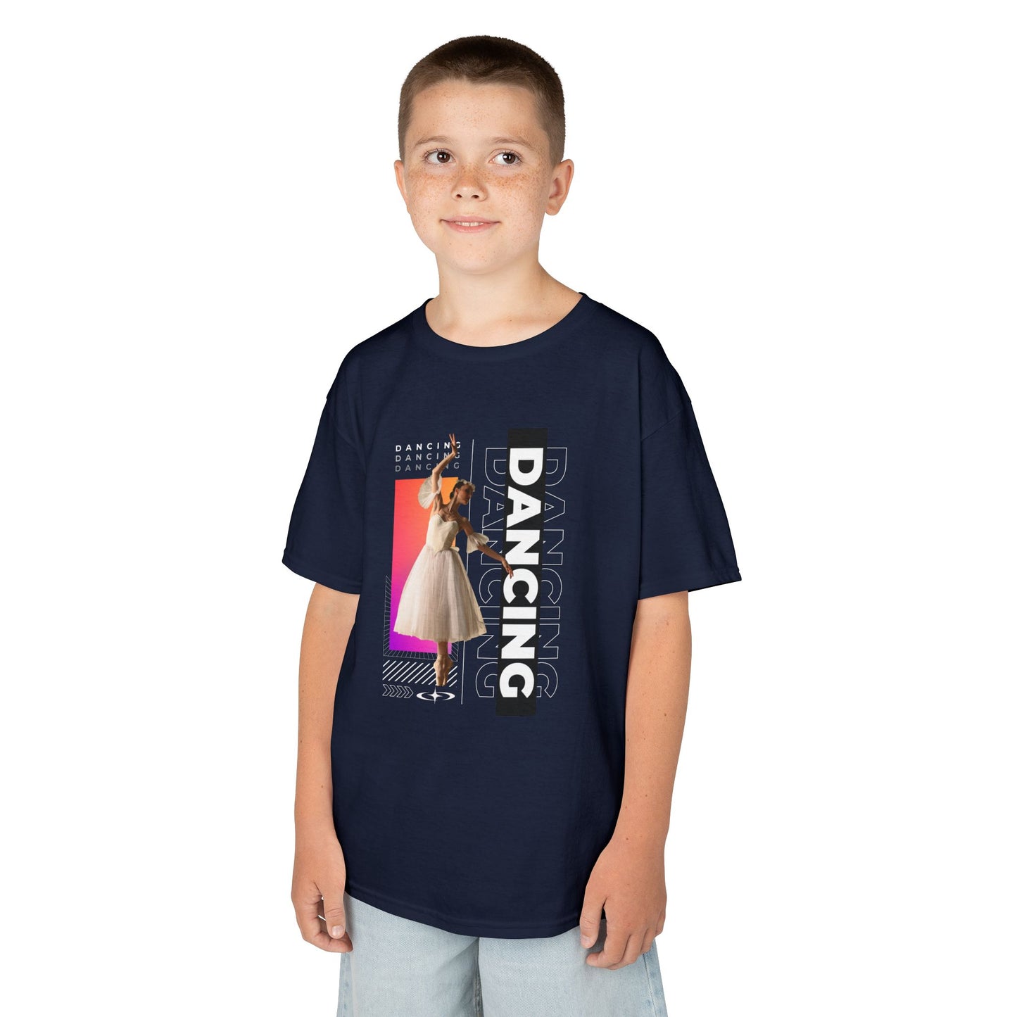 “Dancing” Youth Short Sleeve T-Shirt – Streetwear-Inspired Female Dancer Graphic – Trendy Kids Dance T-Shirt for Girls