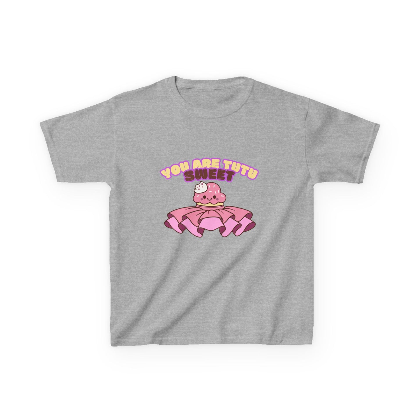 "You Are Tutu Sweet" Youth Short Sleeve Tee – Kawaii Cupcake in Tutu Graphic Dance Shirt for Kids and Ballet Lovers