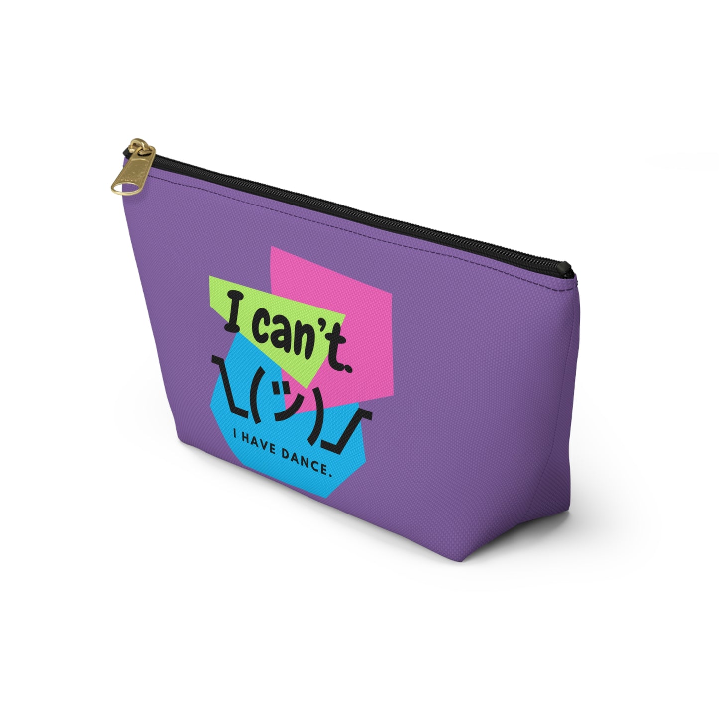"I Can’t. I Have Dance." Makeup Bag – Retro 80s-Inspired Emoji Graphic – Fun Dance-Themed Zipper Pouch for Cosmetics, Accessories & Gifts