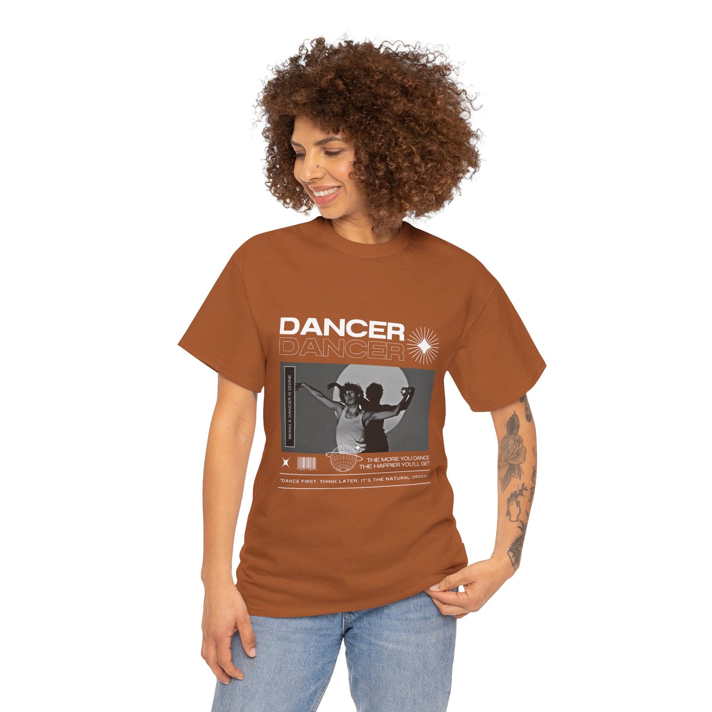 "Dancer" Spotlight Contemporary Dance Graphic Unisex Heavy Cotton Tee – Streetwear-Inspired Dance T-Shirt for Performers & Dance Lovers