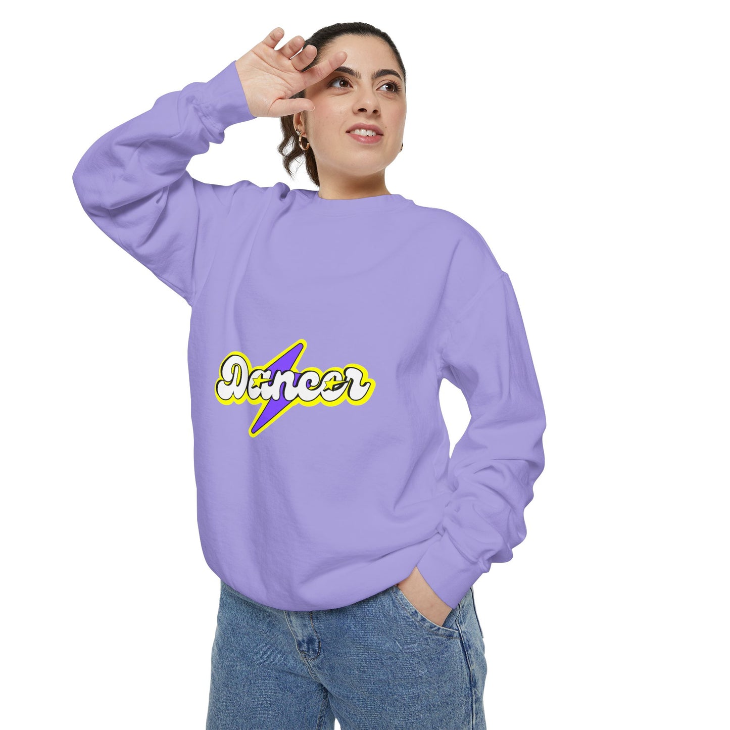 "Dancer" Unisex Lightweight Crewneck Sweatshirt – Superhero-Inspired Graphic Pullover for Dance Lovers & Performers