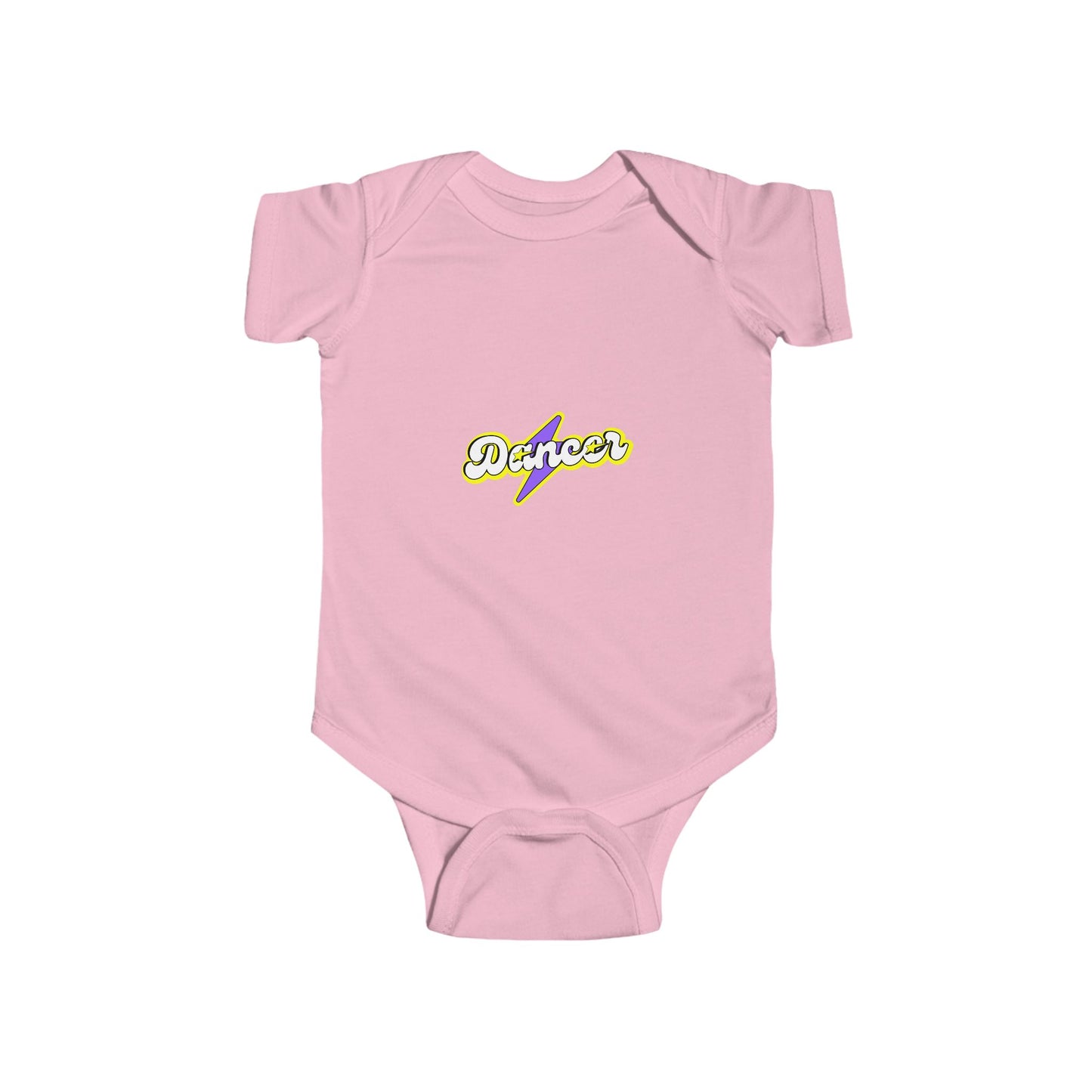 "I Can't. I Have Dance." Infant Short Sleeve Bodysuit – Retro 80's Emoji Dance Graphic Baby Outfit for Future Performers