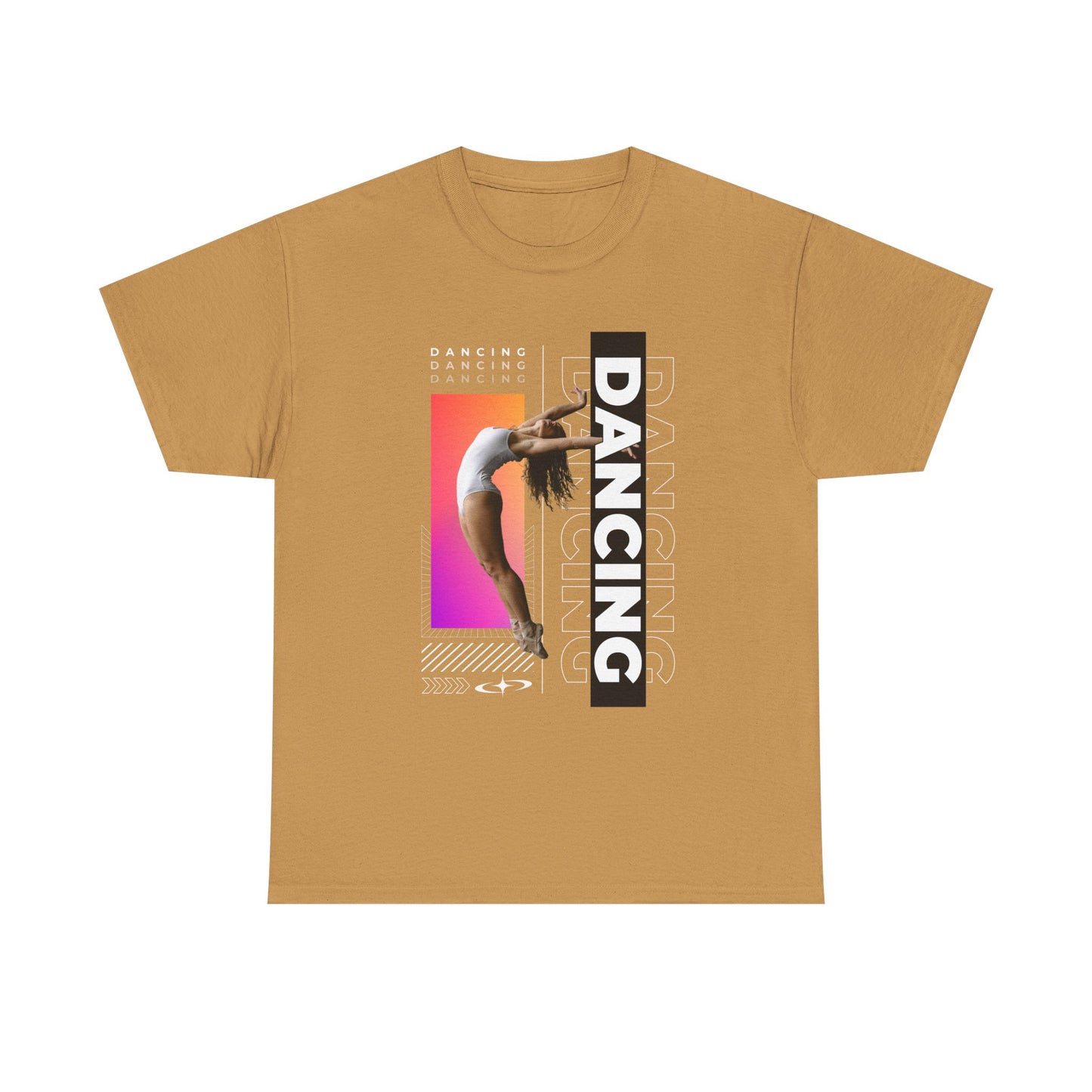 “Dancing” Streetwear-Inspired Female Dancer Unisex Heavy Cotton Tee – Urban Dance Graphic T-Shirt for Performers and Dance Lovers