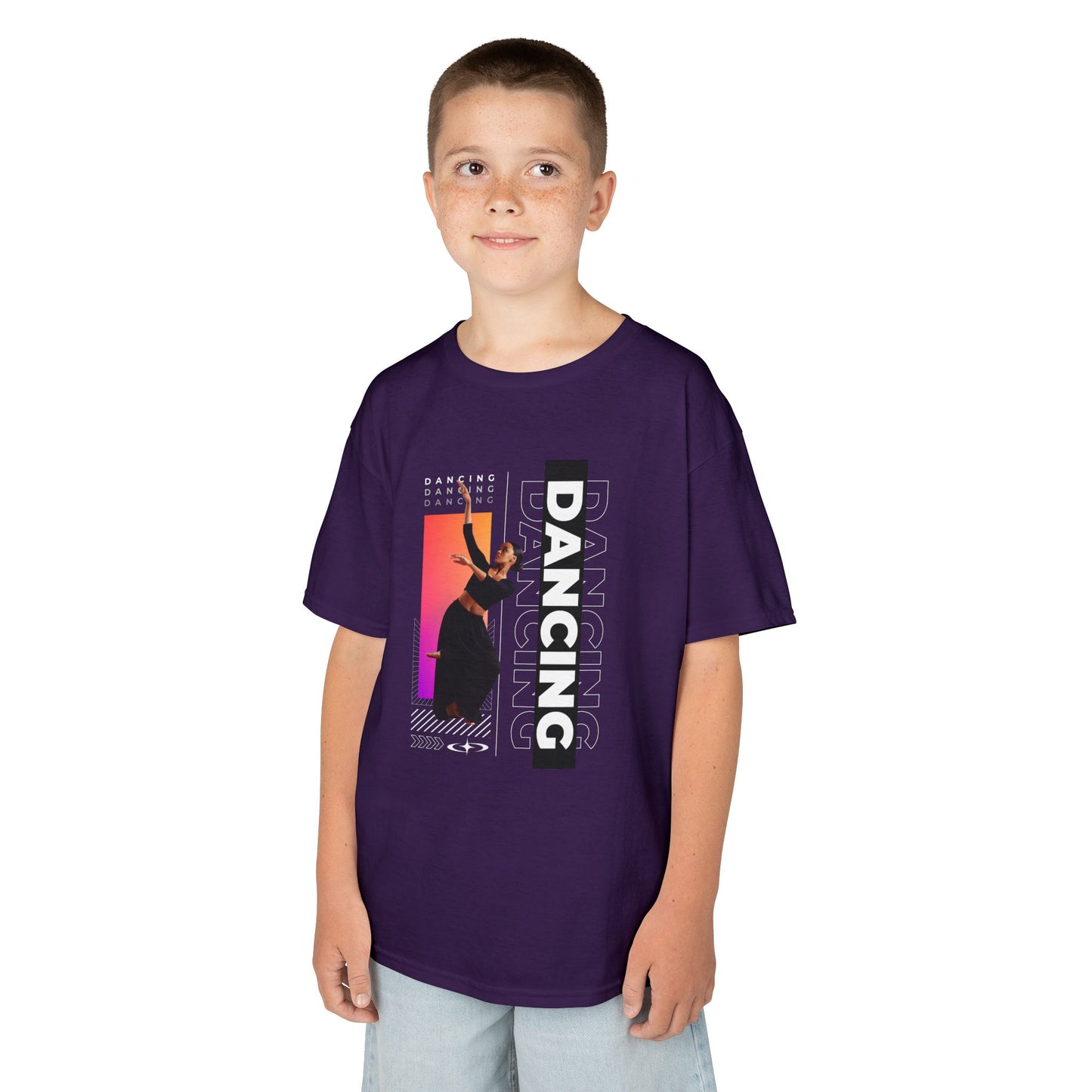 “Dancing” Youth Short Sleeve T-Shirt – Streetwear-Inspired Female Dancer Design – Trendy Kids Dance Graphic Tee