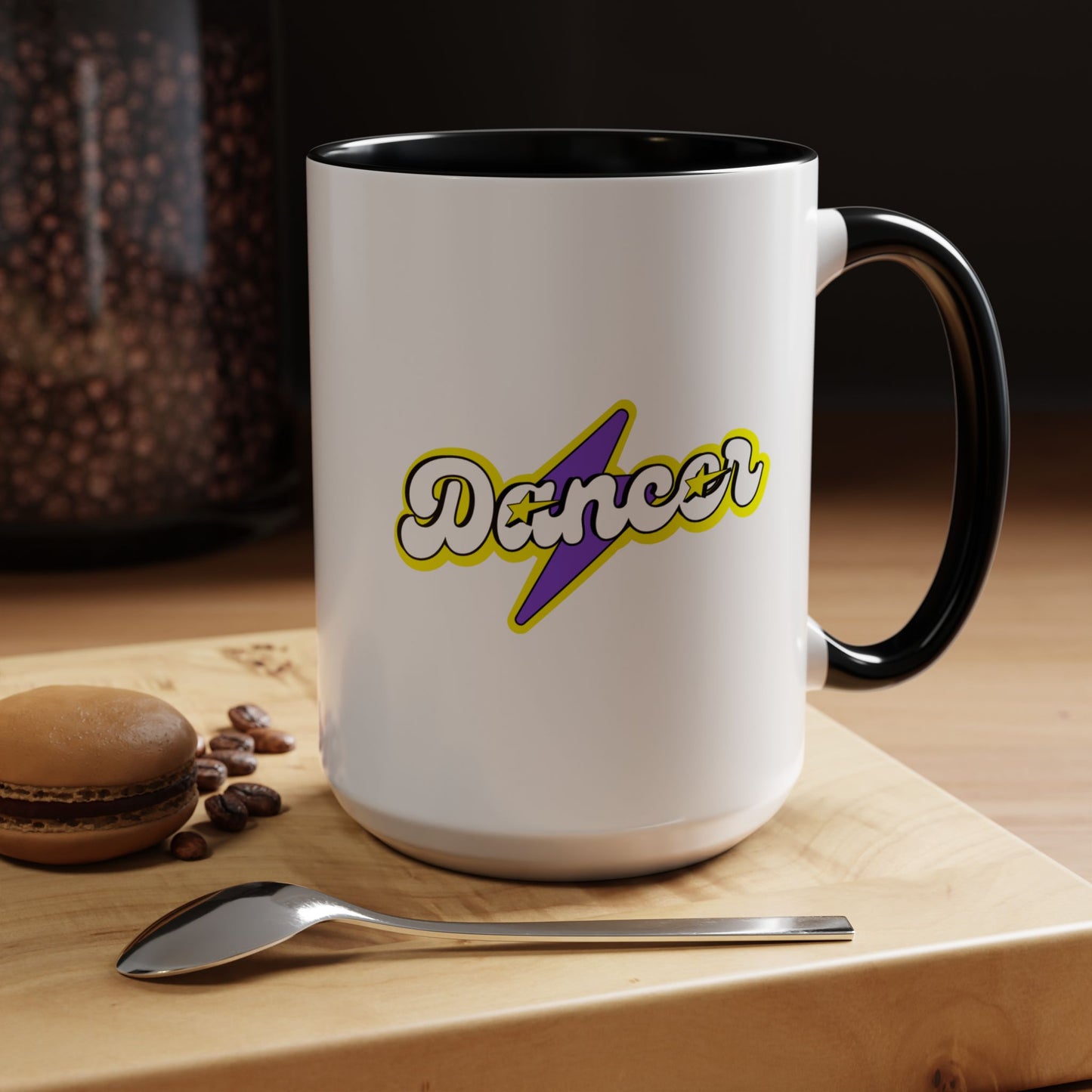 "Dancer" Accent Coffee Mug – Superhero Theme Ceramic Mug for Dancers and Dance Lovers