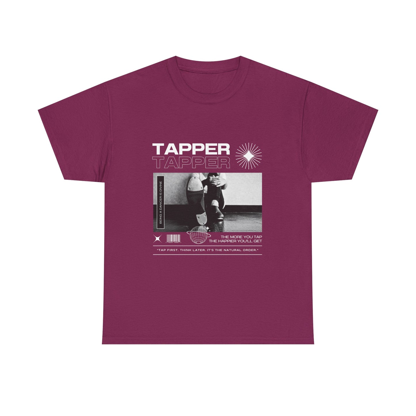 “Tapper” Tap Dance Unisex Heavy Cotton Tee – Streetwear-Inspired Tap Shoes Graphic T-Shirt for Dancers