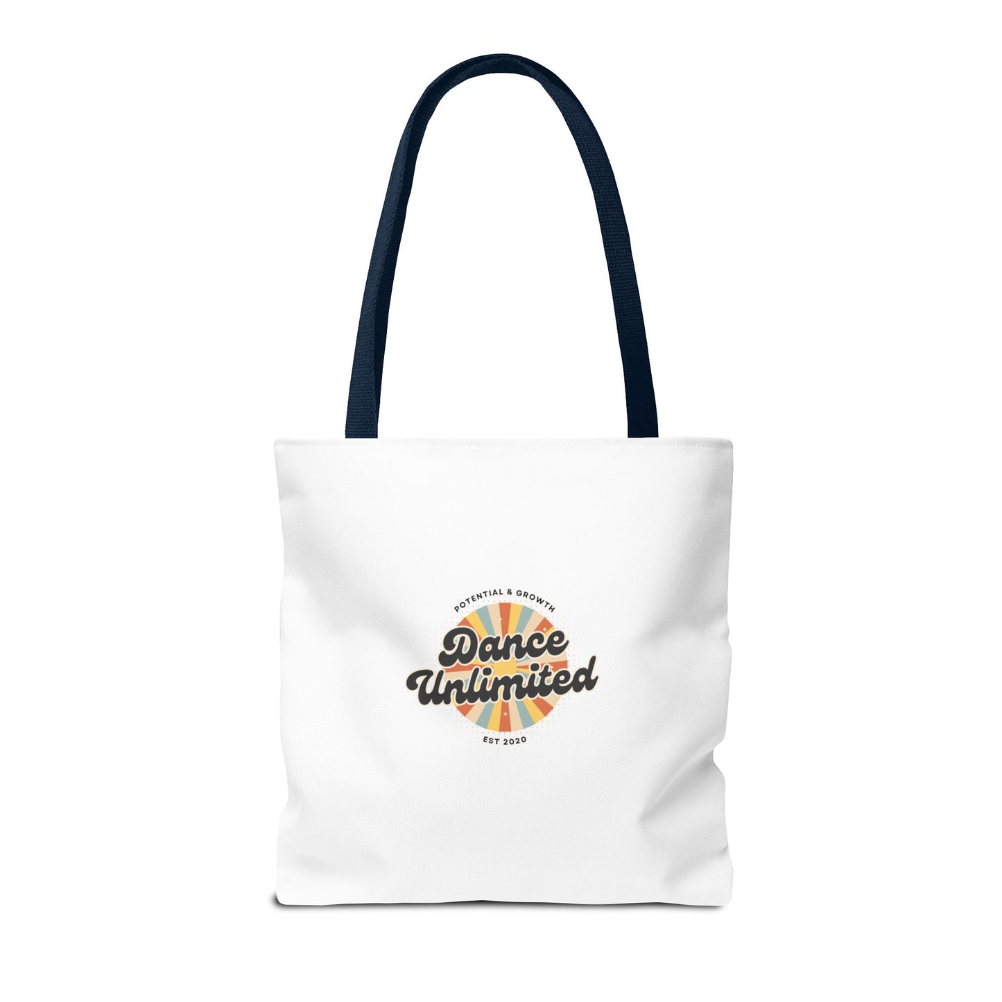 "Dance Unlimited, Potential & Growth" Canvas Tote Bag – Retro Graphic Dance Bag | Stylish Reusable Dance Tote for Dancers & Dance Moms