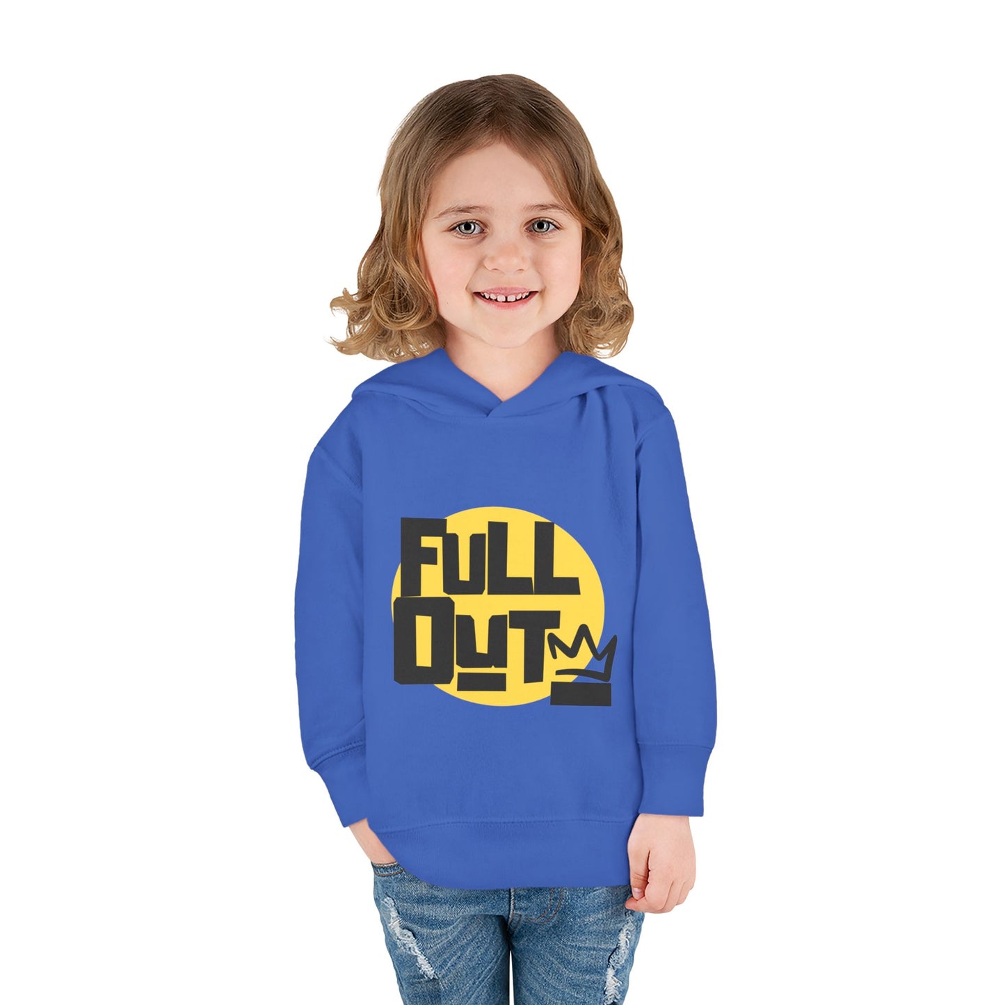 "Full Out" Toddler Pullover Hoodie – Bold Streetwear-Inspired Dance Graphic Fleece Sweatshirt for Kids