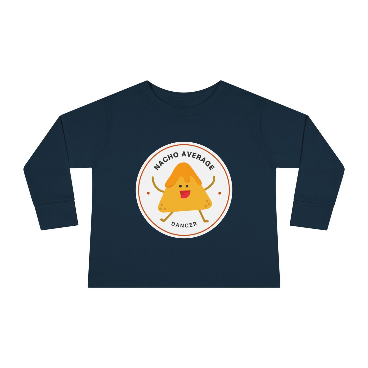"Nacho Average Dancer" Toddler Dance T-Shirt – Cute Nacho Graphic Long Sleeve Tee for Kids