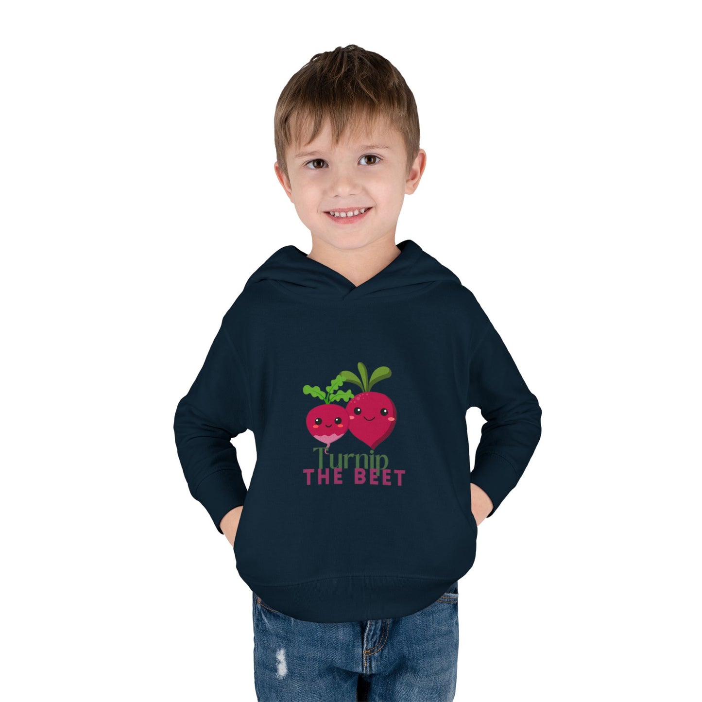 "Turnip the Beet "Toddler Pullover Hoodie – Cute Vegetable Dance Pun Graphic Fleece Sweatshirt for Kids