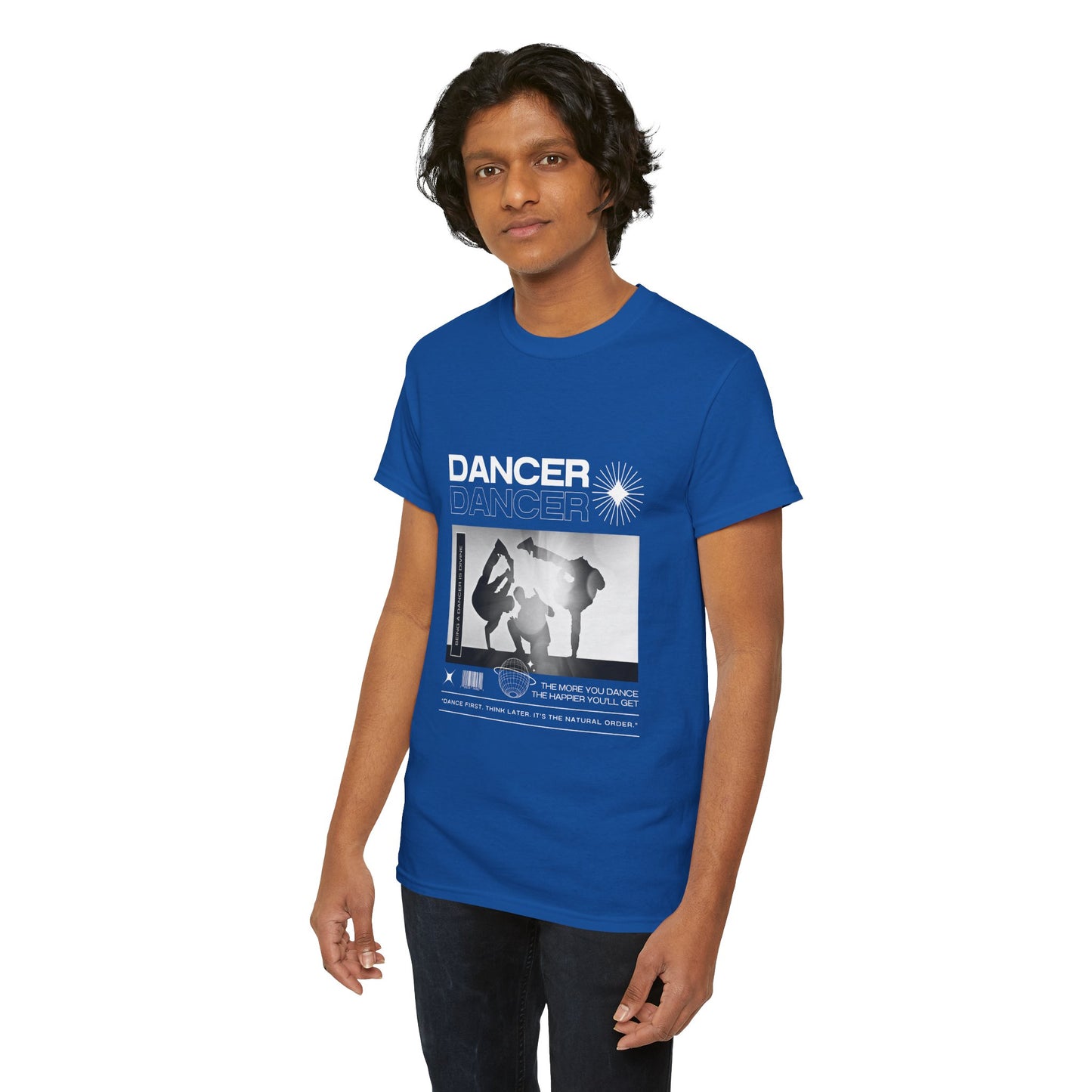 “Dancer” Graphic with Breakdancer Streetwear-Inspired Design | Hip-Hop Dance T-Shirt for Men & Women | Unisex Heavy Cotton Tee