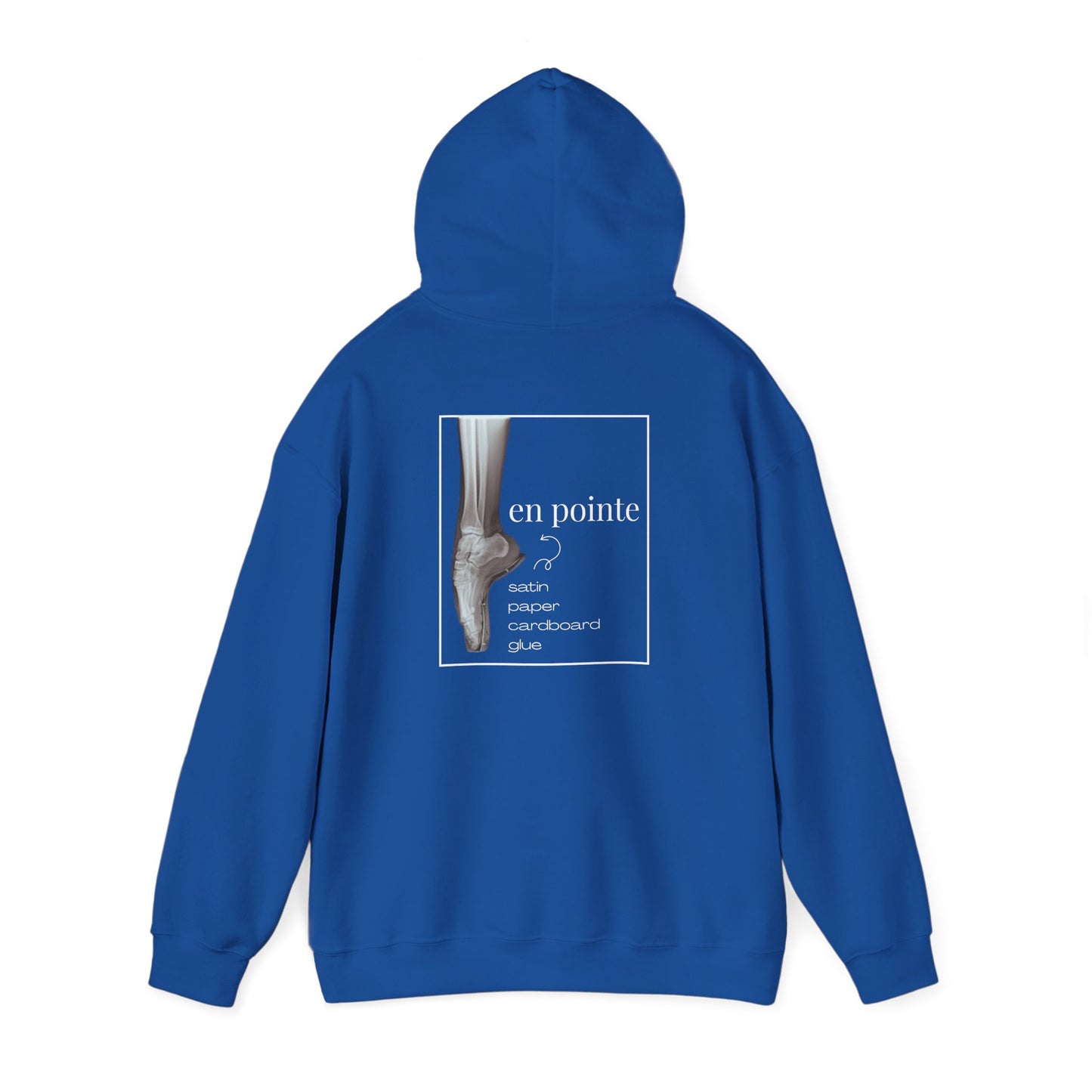 "I Dance En Pointe" Unisex Hoodie – Ballet-Themed Personalized Hoodie for Teens and Adults Featuring X-Ray Foot Design